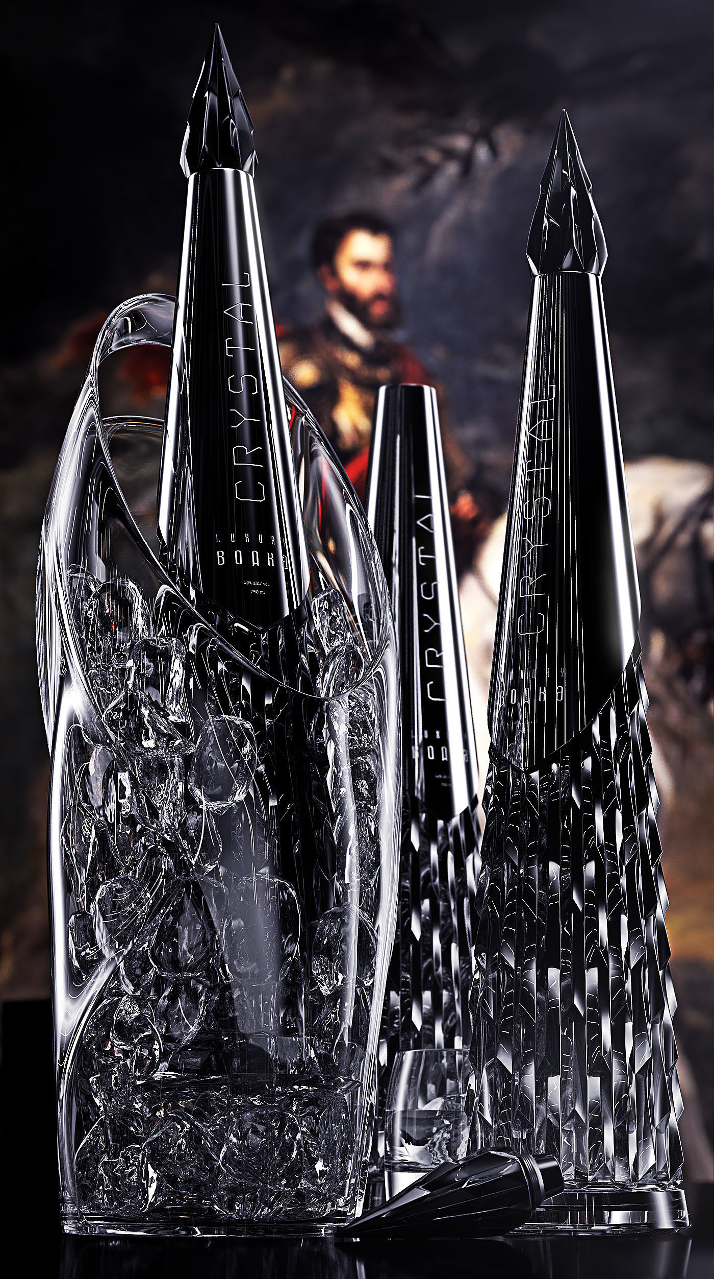 Crystal Vodka，Crystal vodka，Alcohol，packing design，