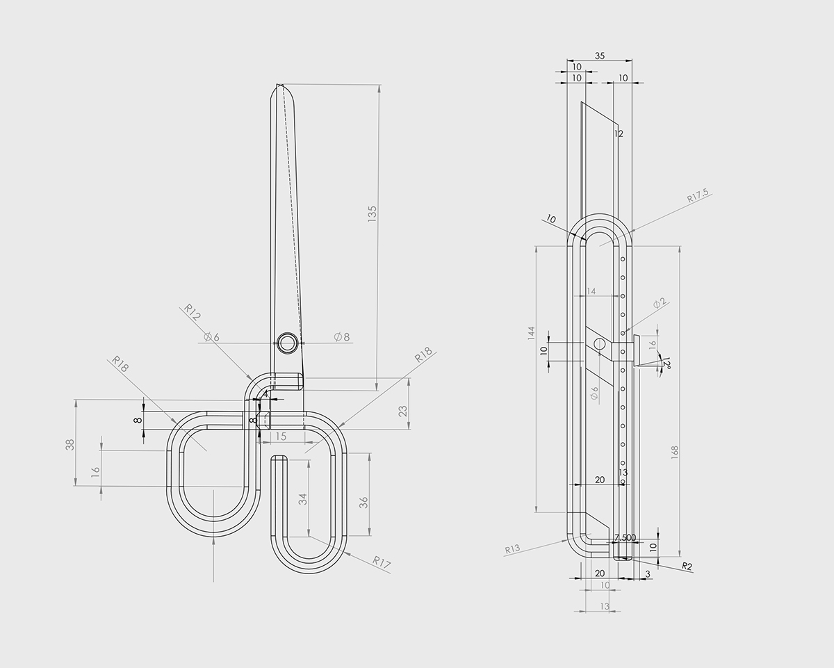 scissors，The knife，Design sketch，product design，