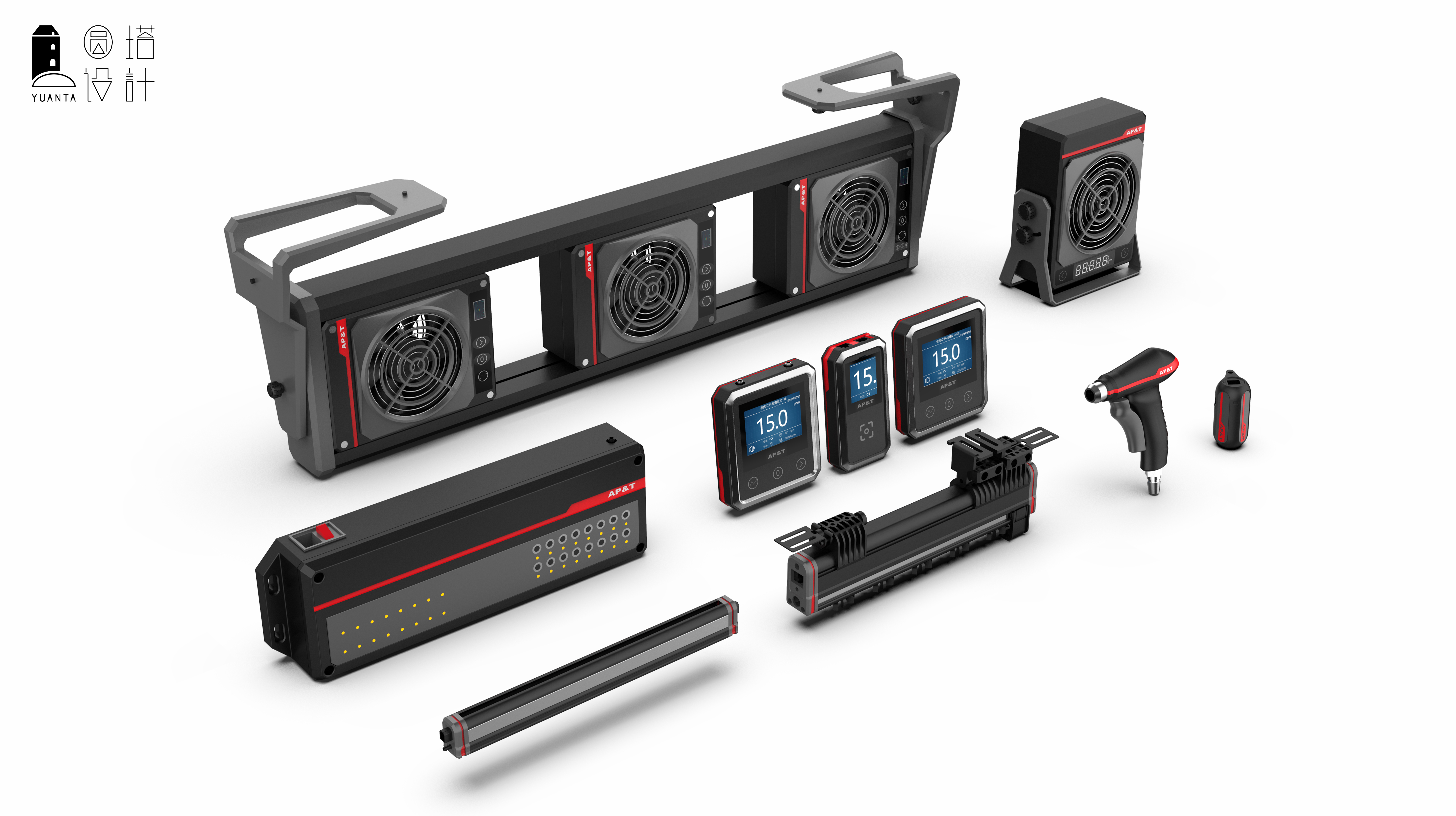 Electrostatic elimination instrument，Serial design，Round tower，industrial design，Electrostatic industry，Industrial instruments，Industrial sense，delicate，