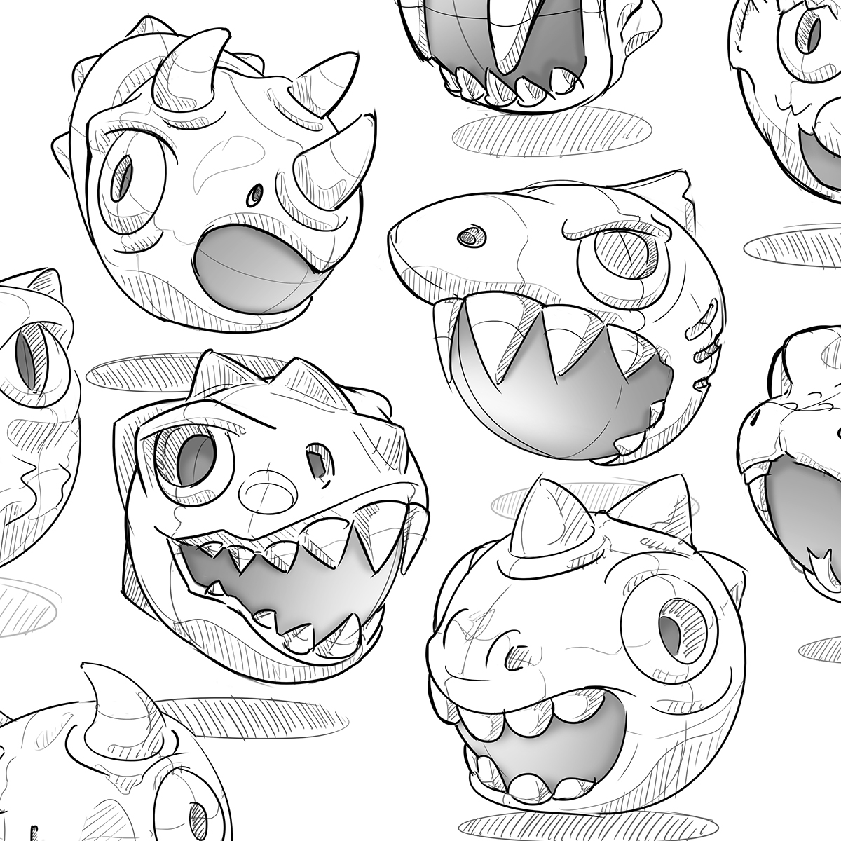 Pet Supplies & Pet，food，Hand drawn，modeling，Model，dog，Dogzilla，Pet toys，bone，dinosaur，