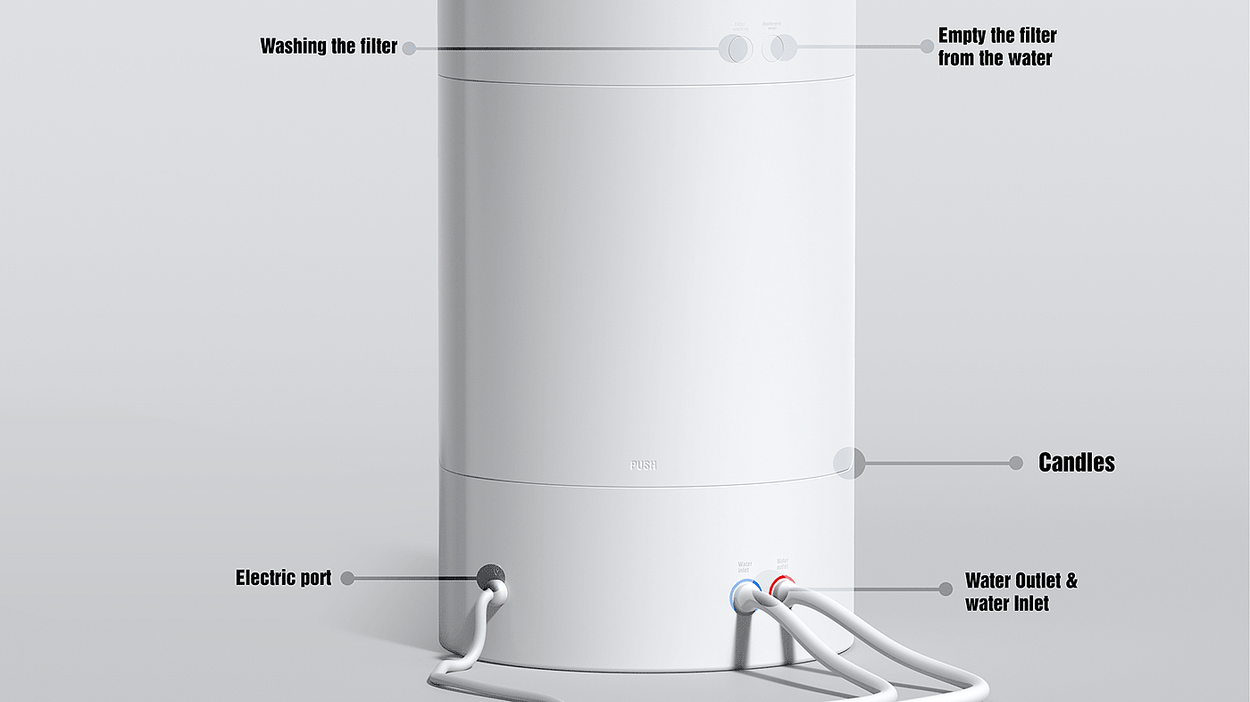 Waia，Pure，Water purifier，filter，Modern design，Usability design，