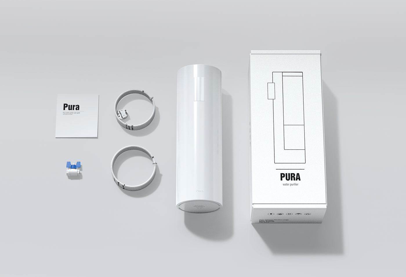 Waia，Pure，Water purifier，filter，Modern design，Usability design，