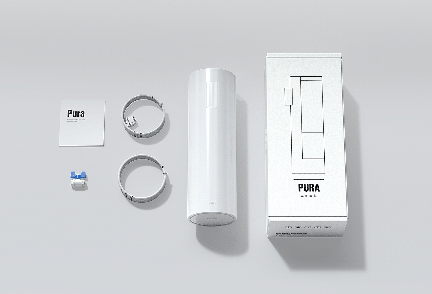 Waia，Pure，Water purifier，filter，Modern design，Usability design，
