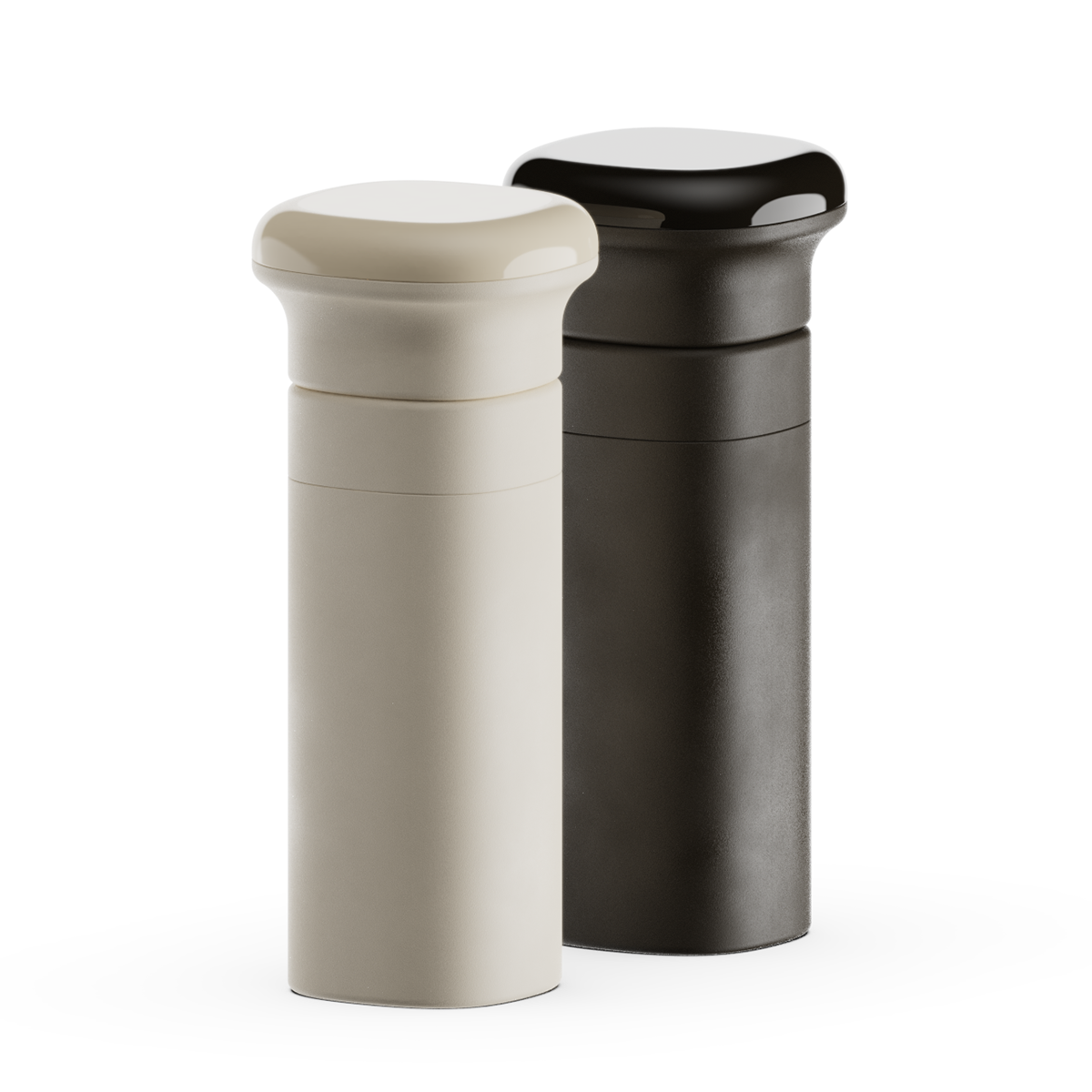 Francesco Brunetti，Duo，product design，Spice Grinder，Minimalist design ，Frosted ceramics，