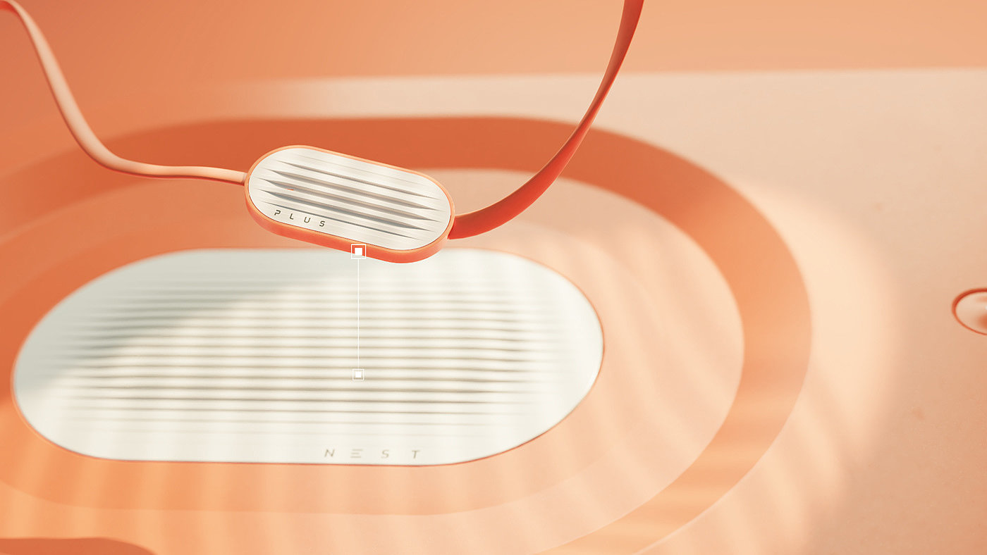 PLUS / NEST，Experience design，Magnetic design，Wireless charging，Deepanjan Sinha，Earphone design，