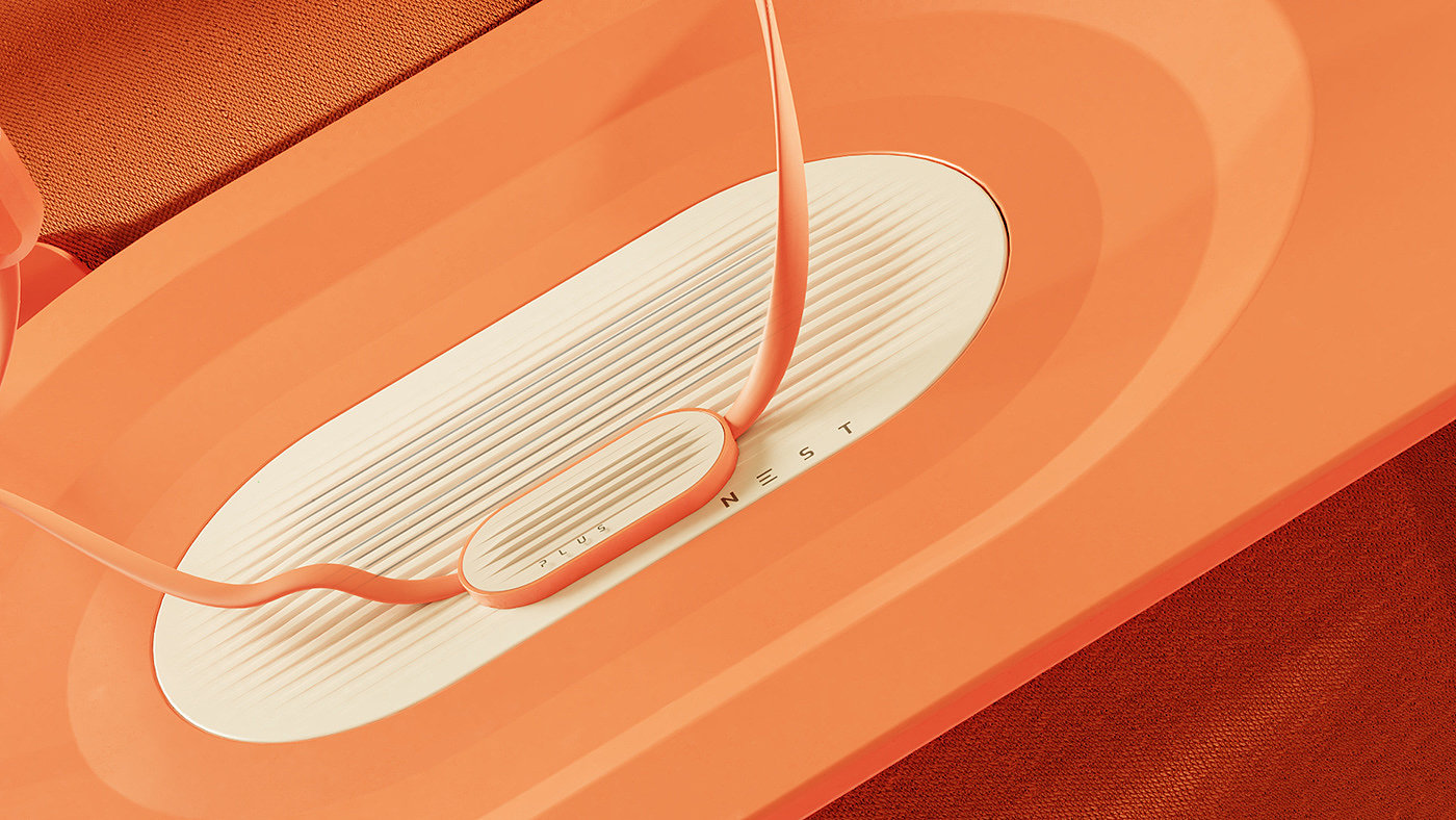 PLUS / NEST，Experience design，Magnetic design，Wireless charging，Deepanjan Sinha，Earphone design，