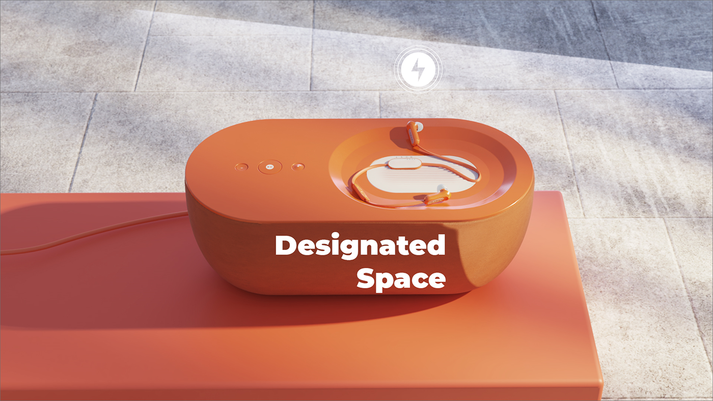 PLUS / NEST，Experience design，Magnetic design，Wireless charging，Deepanjan Sinha，Earphone design，