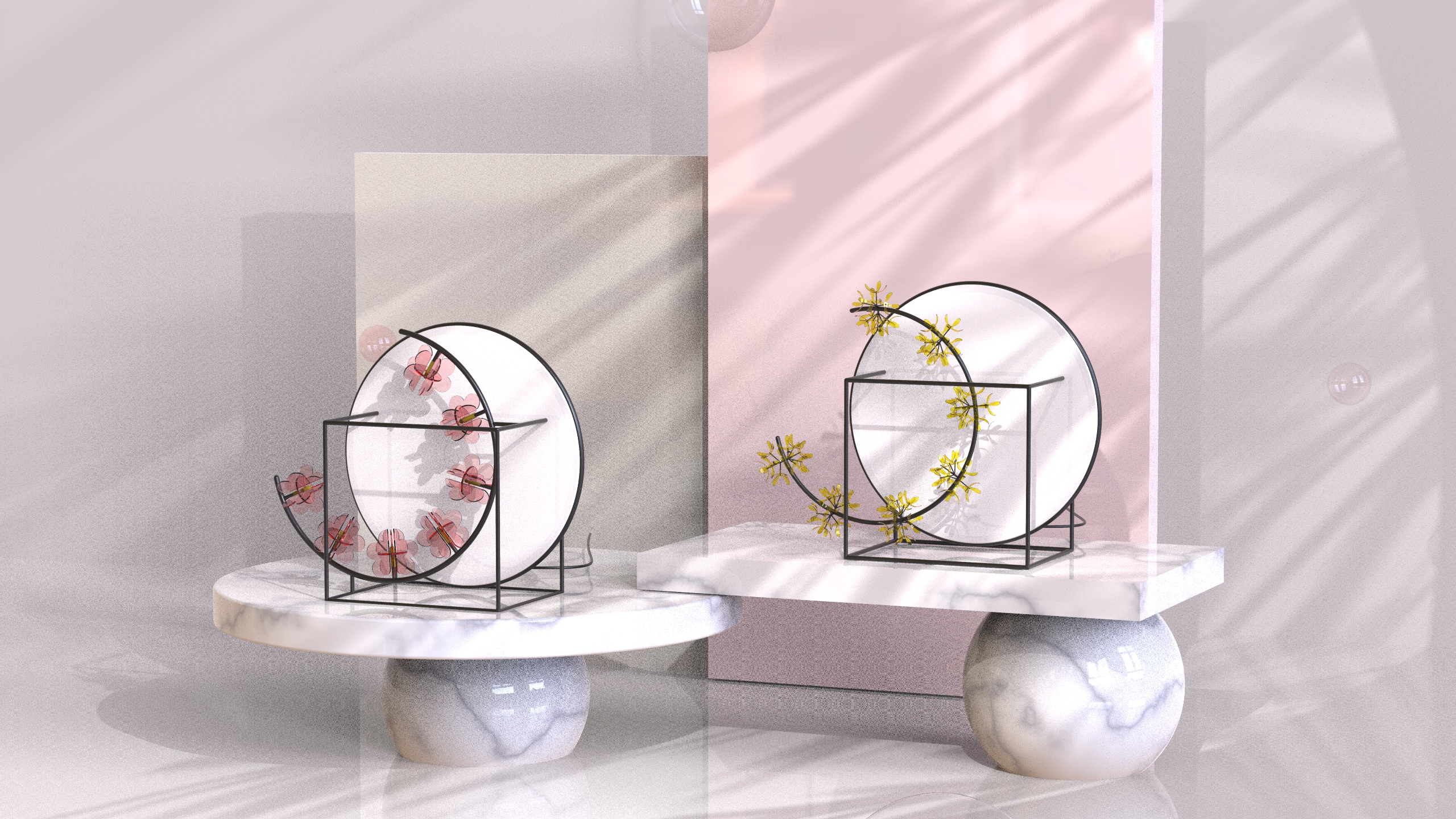 lamps and lanterns，Booming Flowers and a Full Moon，Junior homework，Lamp series，