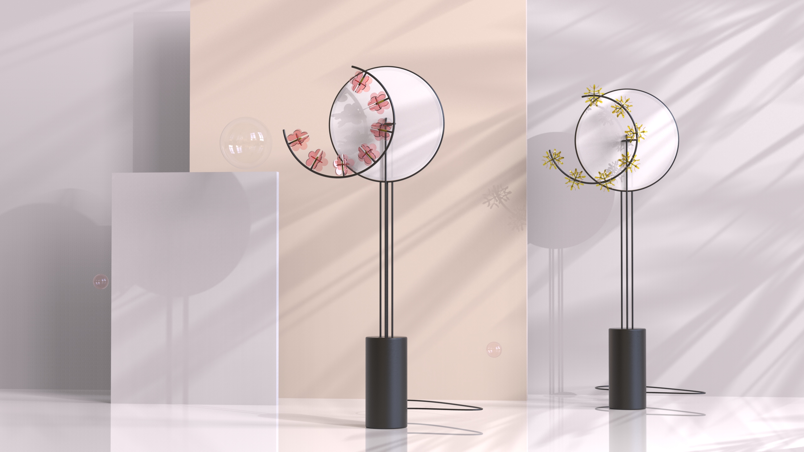 lamps and lanterns，Booming Flowers and a Full Moon，Junior homework，Lamp series，