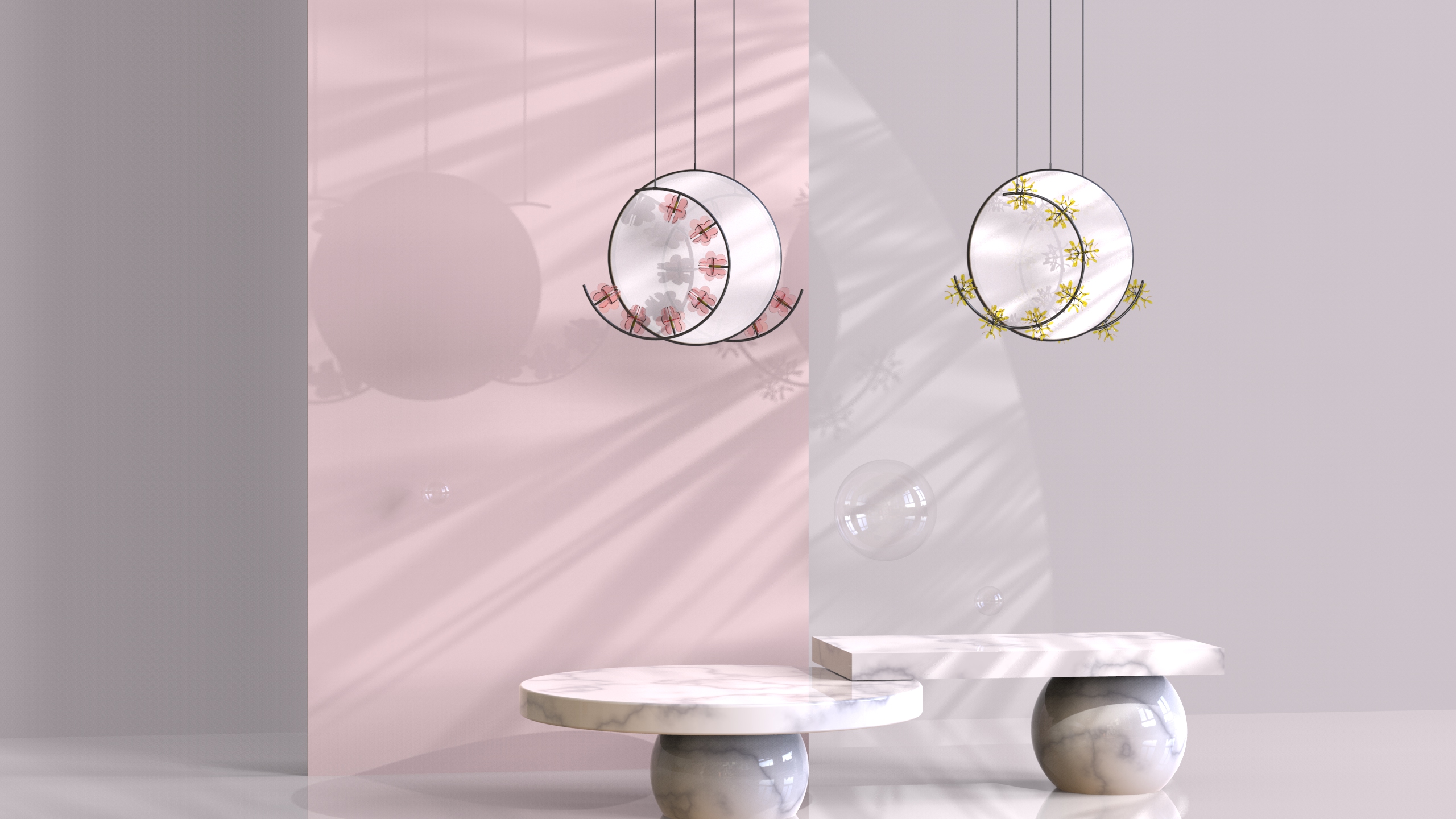 lamps and lanterns，Booming Flowers and a Full Moon，Junior homework，Lamp series，