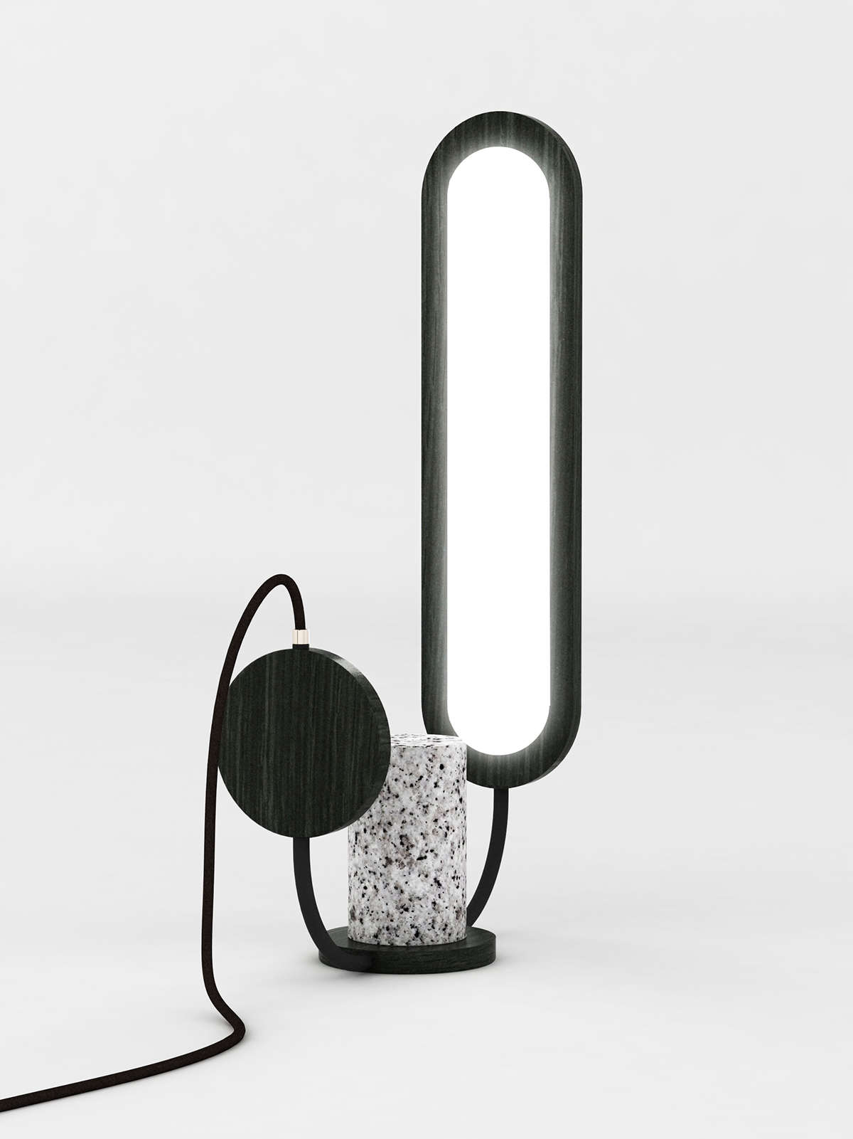 Desk lamp，product design，Stationery，Creative stone table lamp，