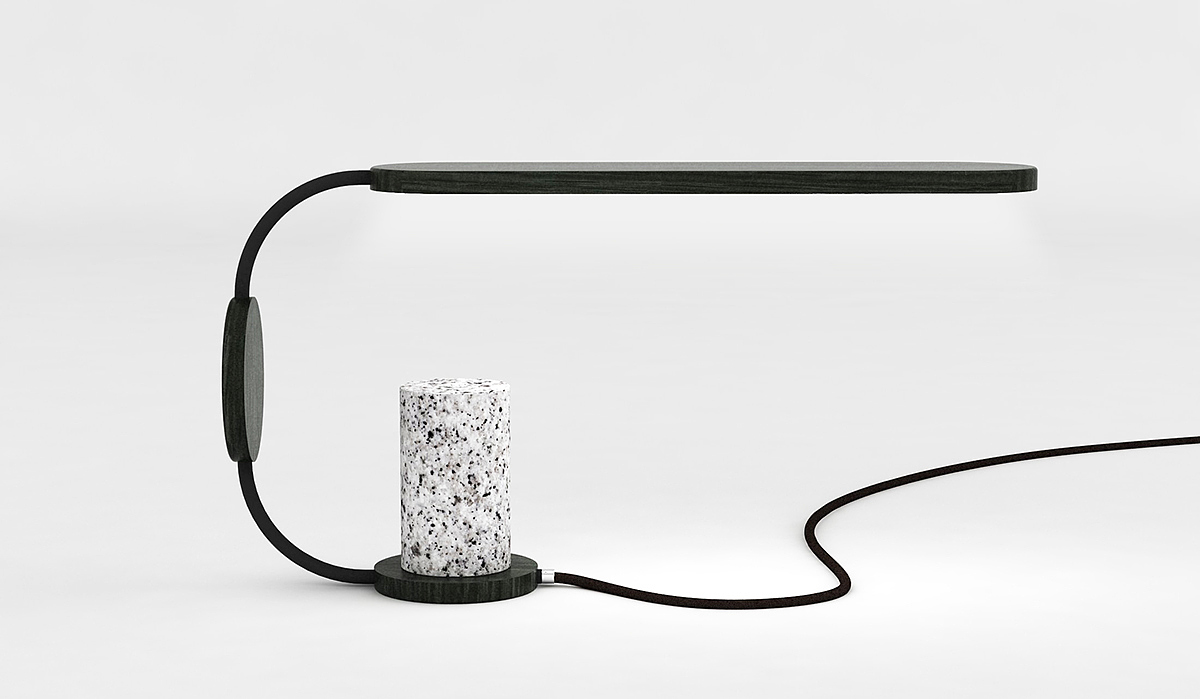 Desk lamp，product design，Stationery，Creative stone table lamp，