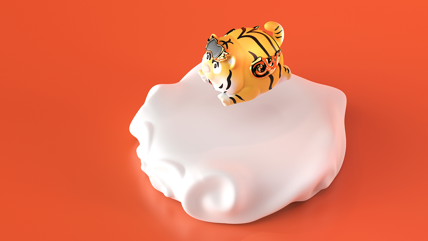 Year of the tiger，be a tiger with wings added，magnetic suspension，Cultural creation，IP，