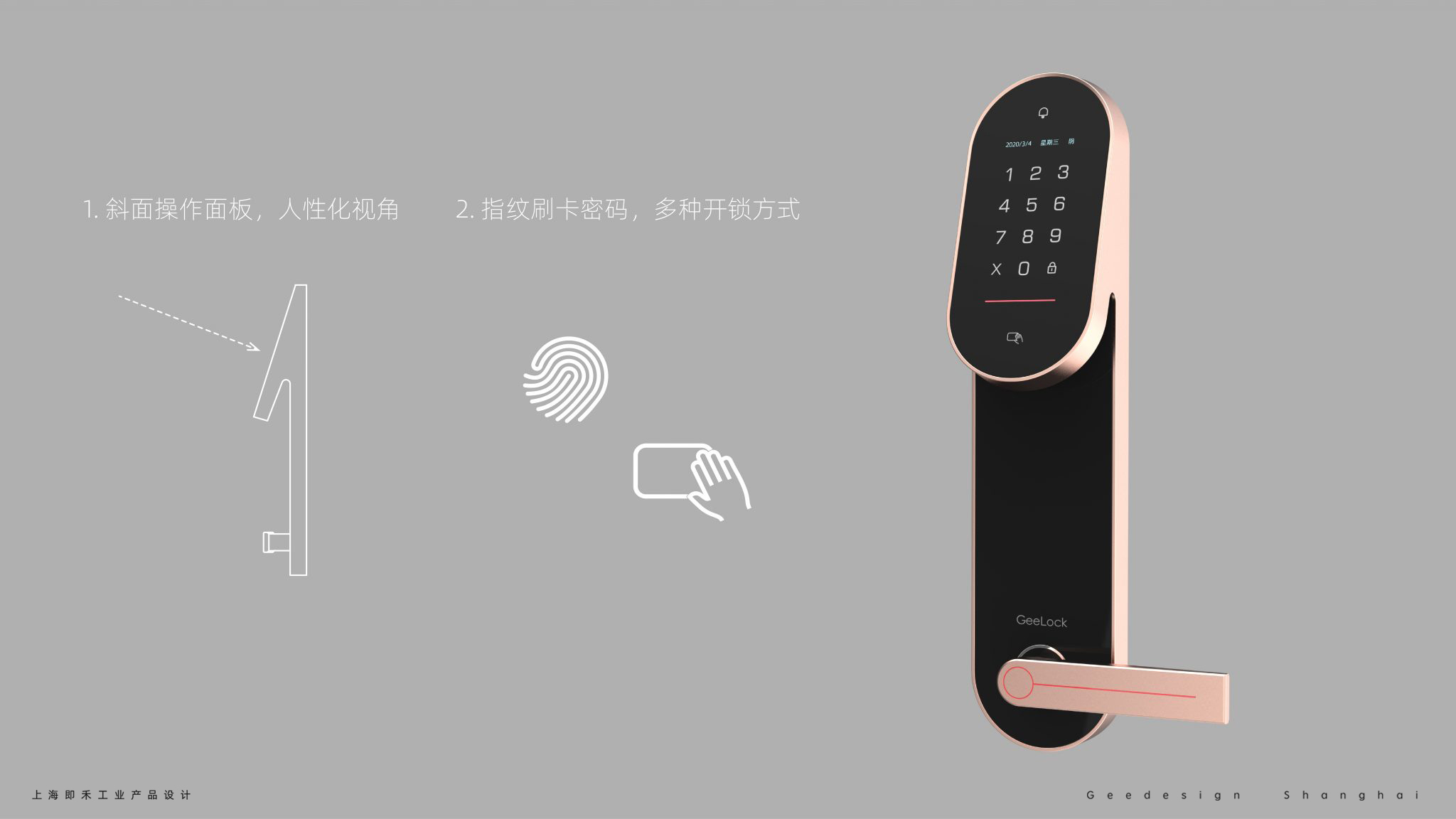 Intelligent door lock，Door lock design，