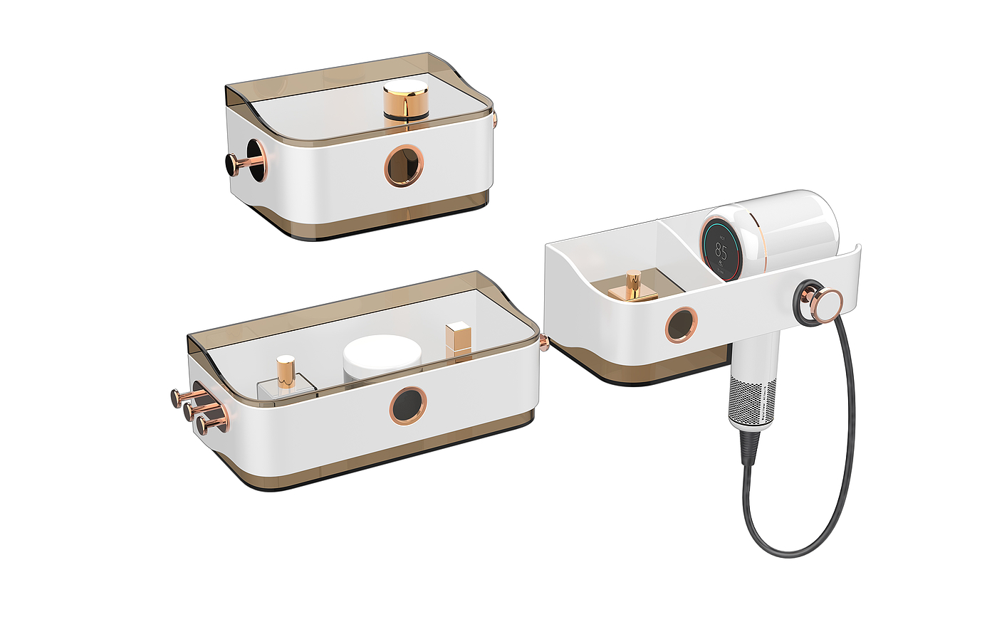 Storage，Set system，Light luxury，Collision of materials，Toilet storage，