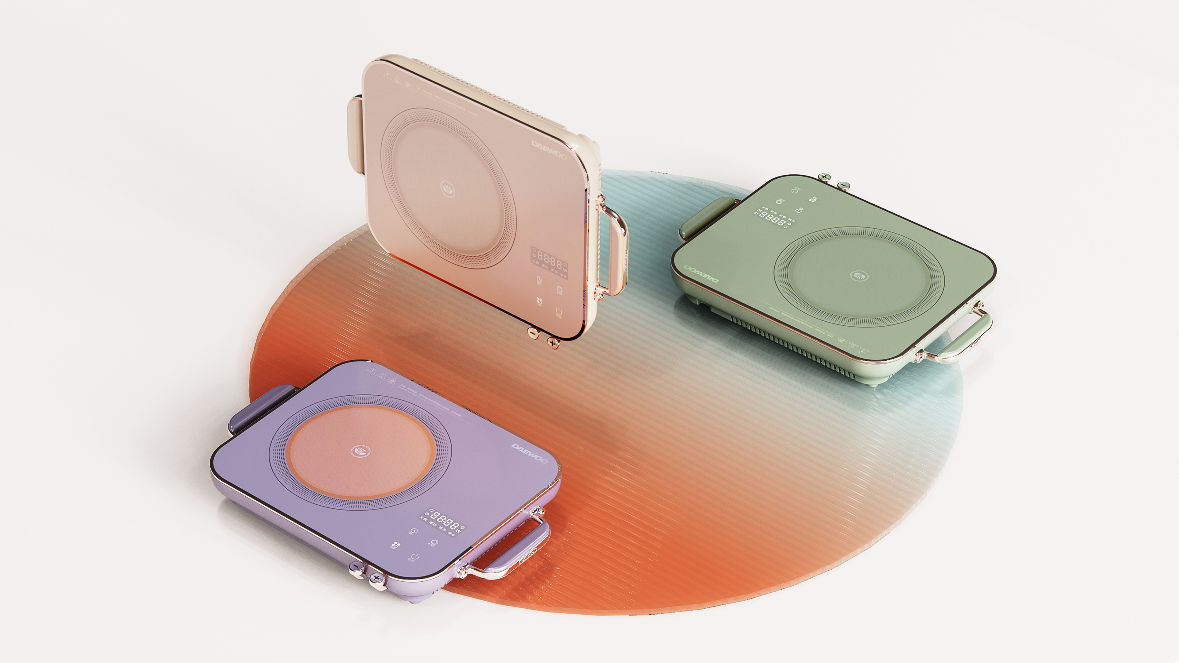 product design，Macro wing design，Radiant-cooker，Kitchen appliances，Product rendering，Daewoo，Electromagnetic furnace，