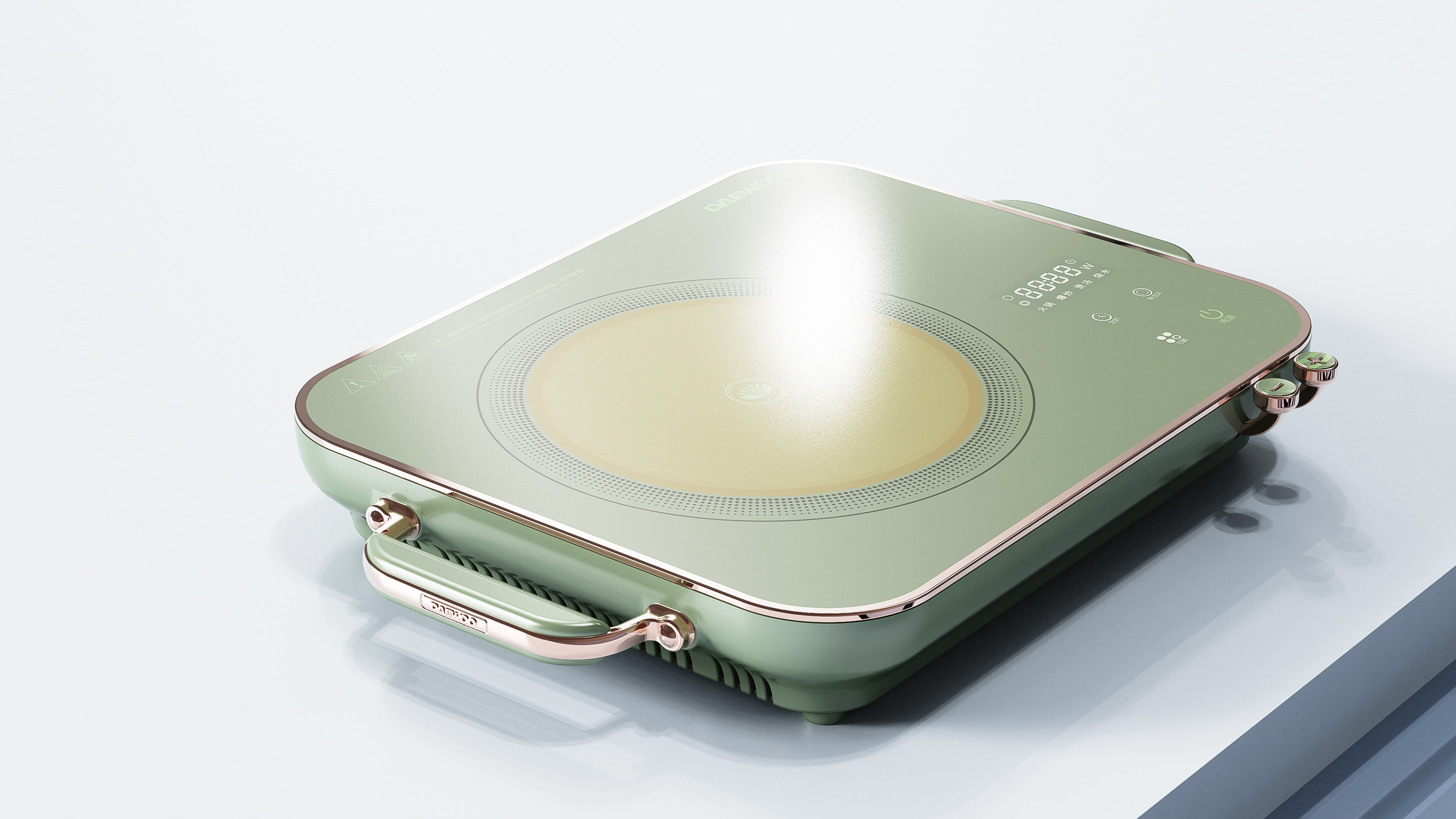 product design，Macro wing design，Radiant-cooker，Kitchen appliances，Product rendering，Daewoo，Electromagnetic furnace，