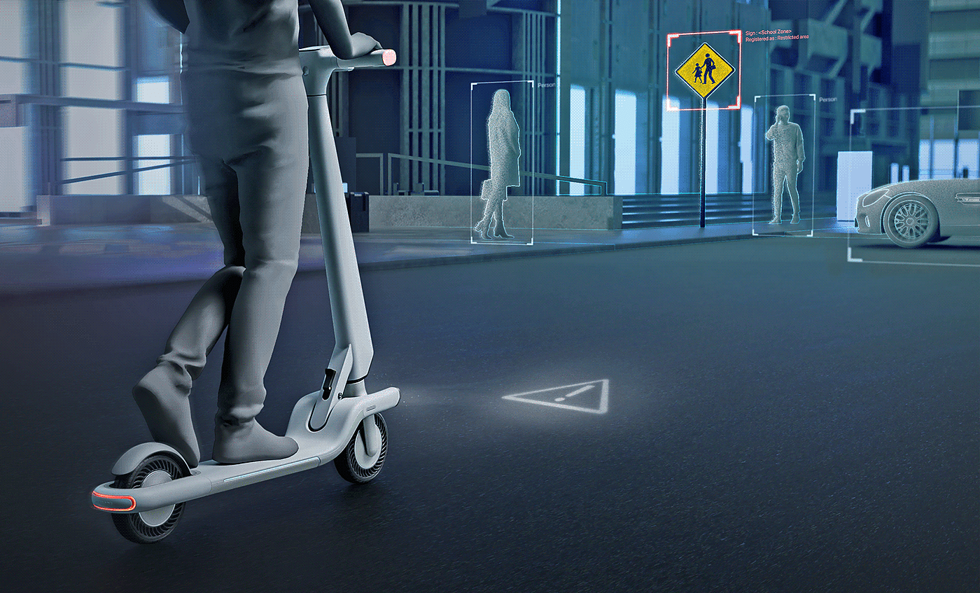 industrial design，Personal mobility，product design，Scooter，Scooter，Intelligent guide scooter，