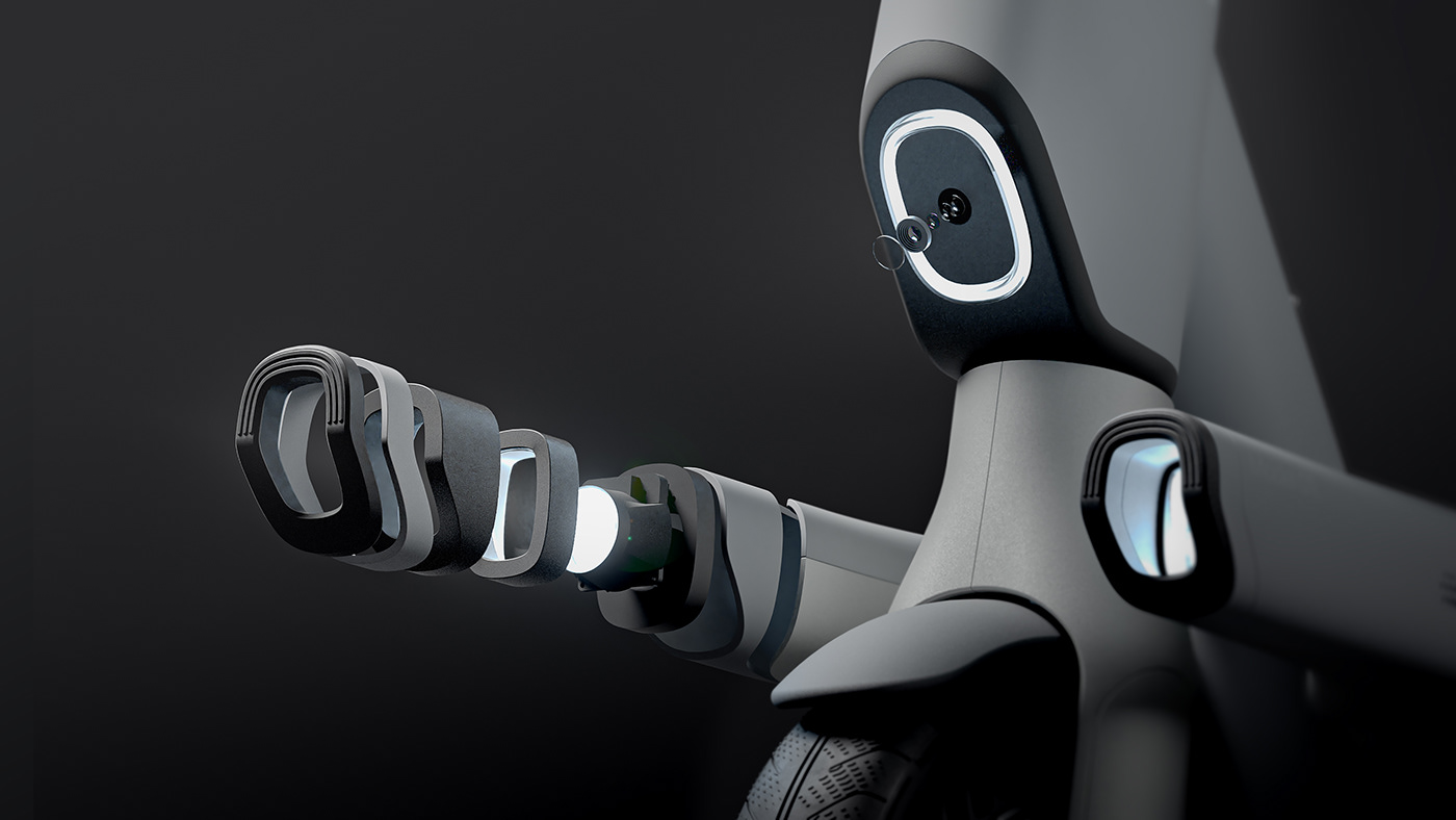 industrial design，Personal mobility，product design，Scooter，Scooter，Intelligent guide scooter，