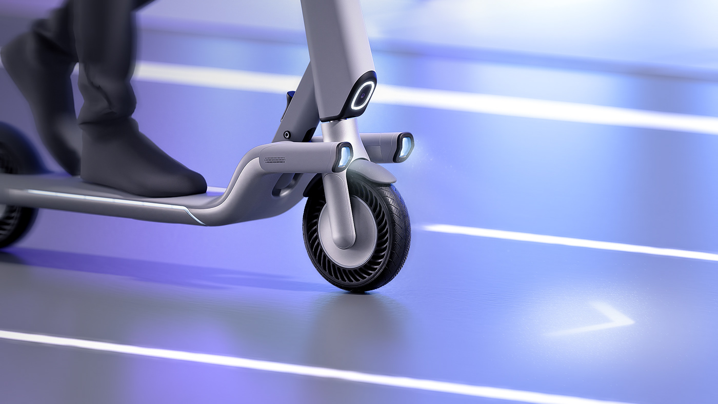 industrial design，Personal mobility，product design，Scooter，Scooter，Intelligent guide scooter，