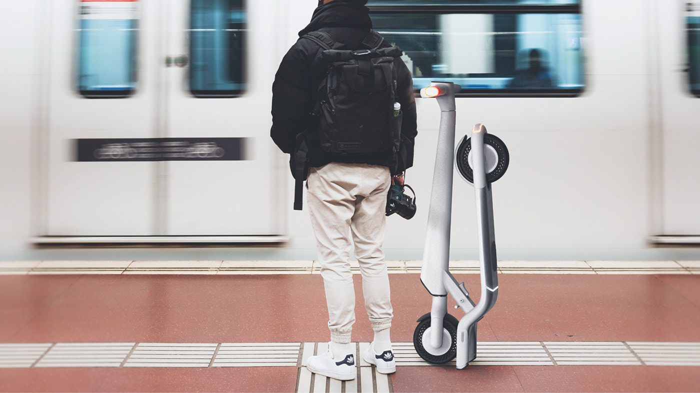 industrial design，Personal mobility，product design，Scooter，Scooter，Intelligent guide scooter，