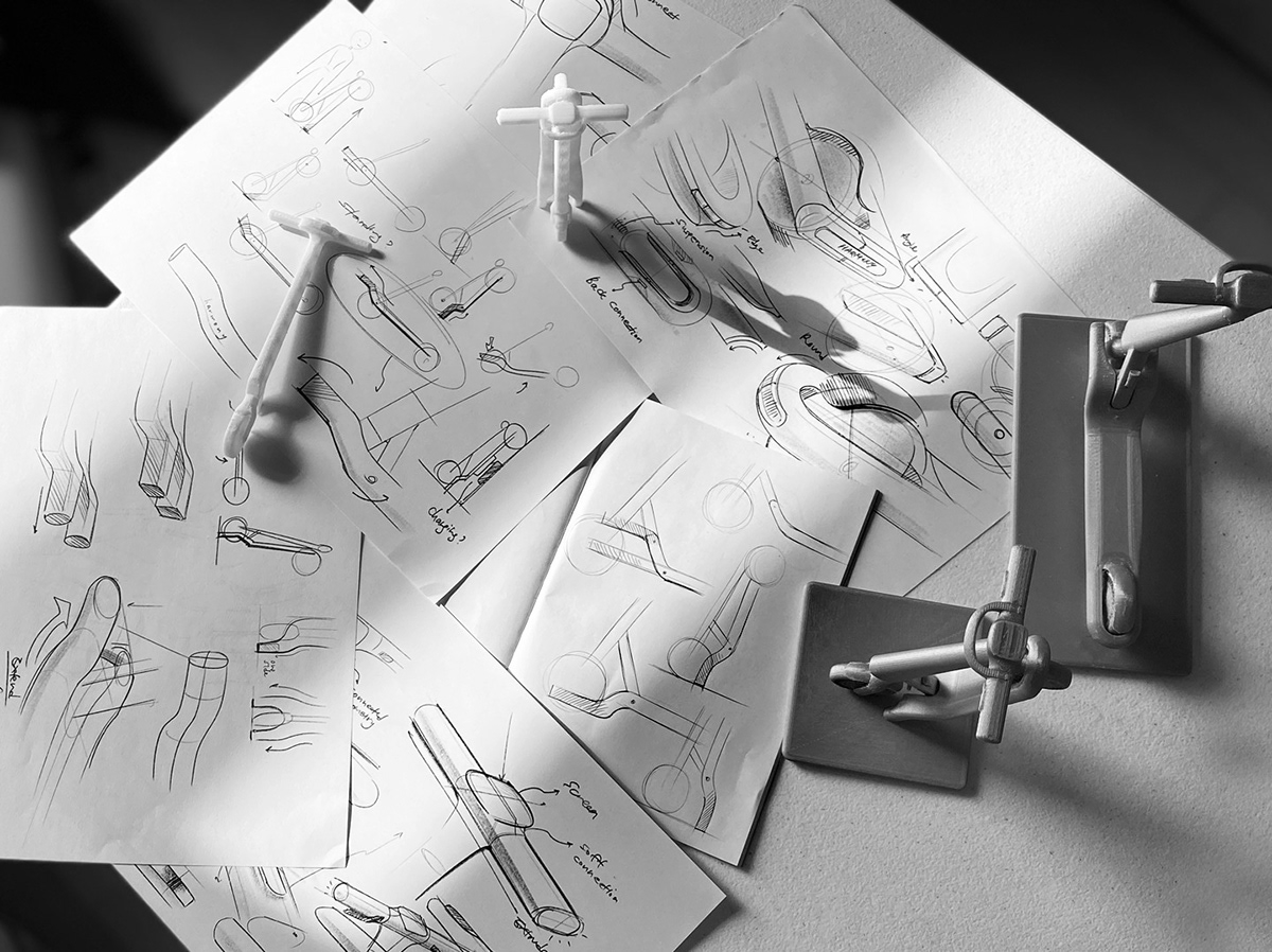 industrial design，Personal mobility，product design，Scooter，Scooter，Intelligent guide scooter，