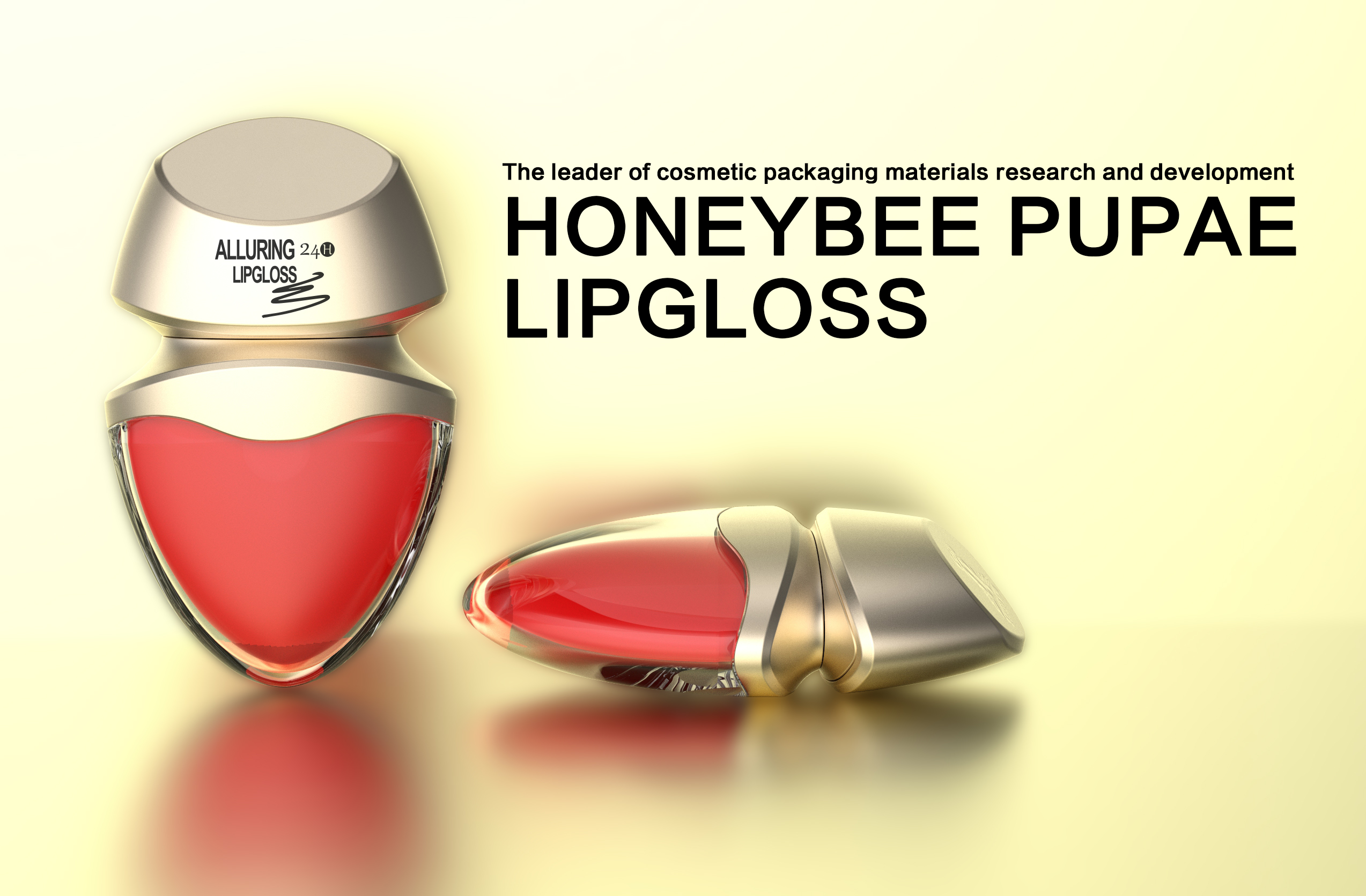 pupae ，Lip gloss bottle，