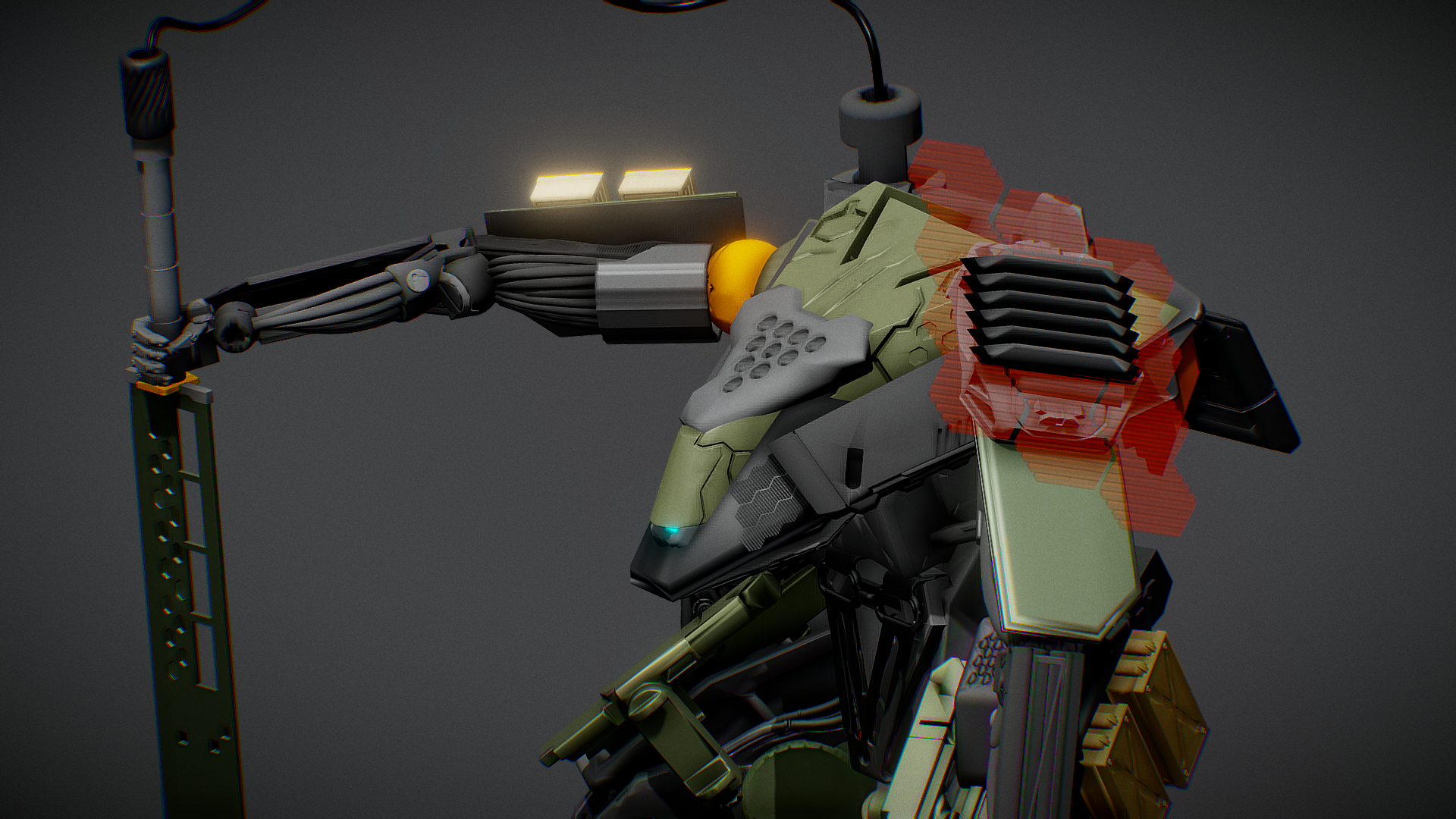 Mechanics，machine，Mecha，Render，