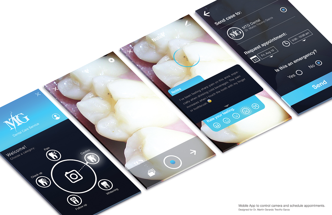 product design，tooth，Health care，user interface，