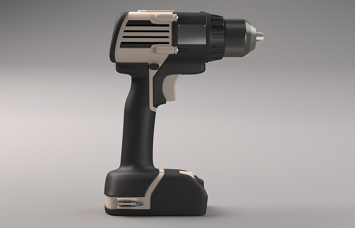 Electric drill，sketch，Render，Electric，