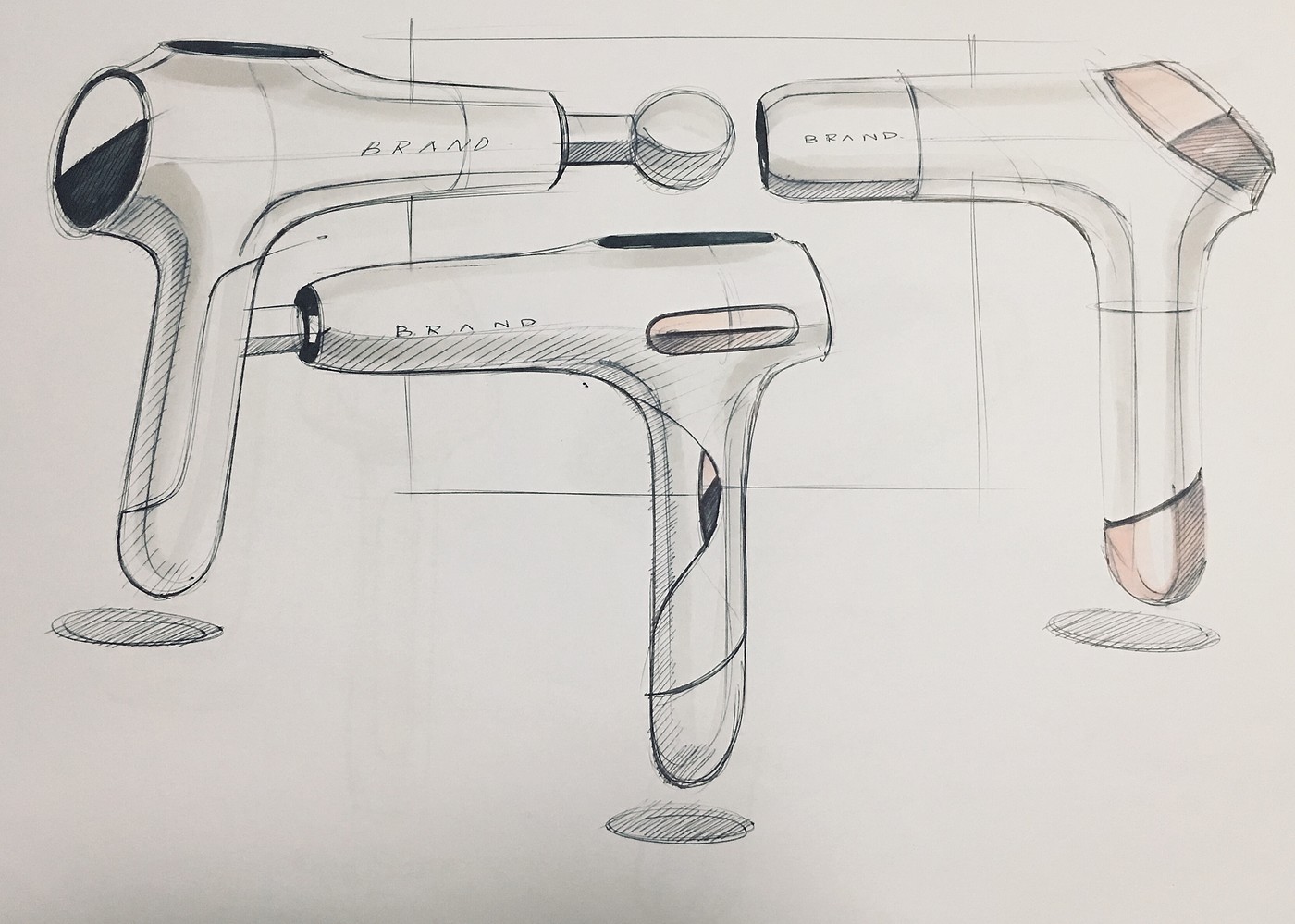product design，Personal care products，Fitness massage equipment，Fascia gun design，