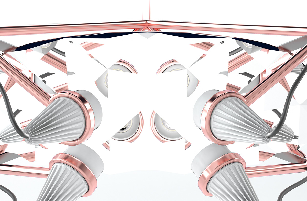 a chandelier，light，Modern style，refraction，