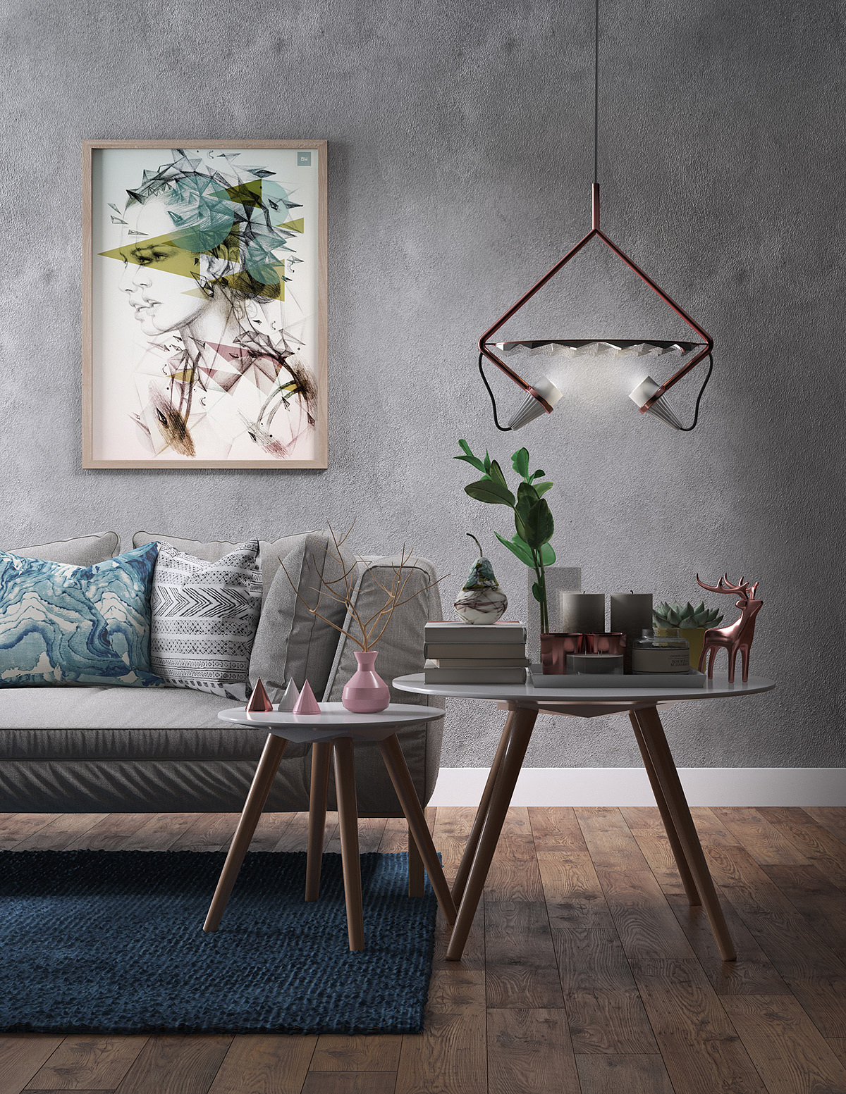 a chandelier，light，Modern style，refraction，