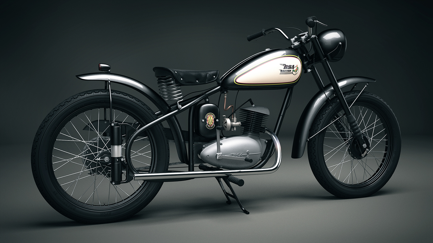 motorcycle，modeling，Render，Model，