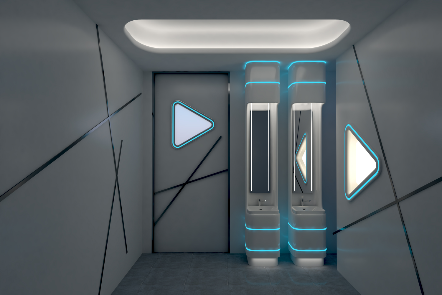 Yacht, interior decoration, boat, cyberpunk, sense of science and technology，