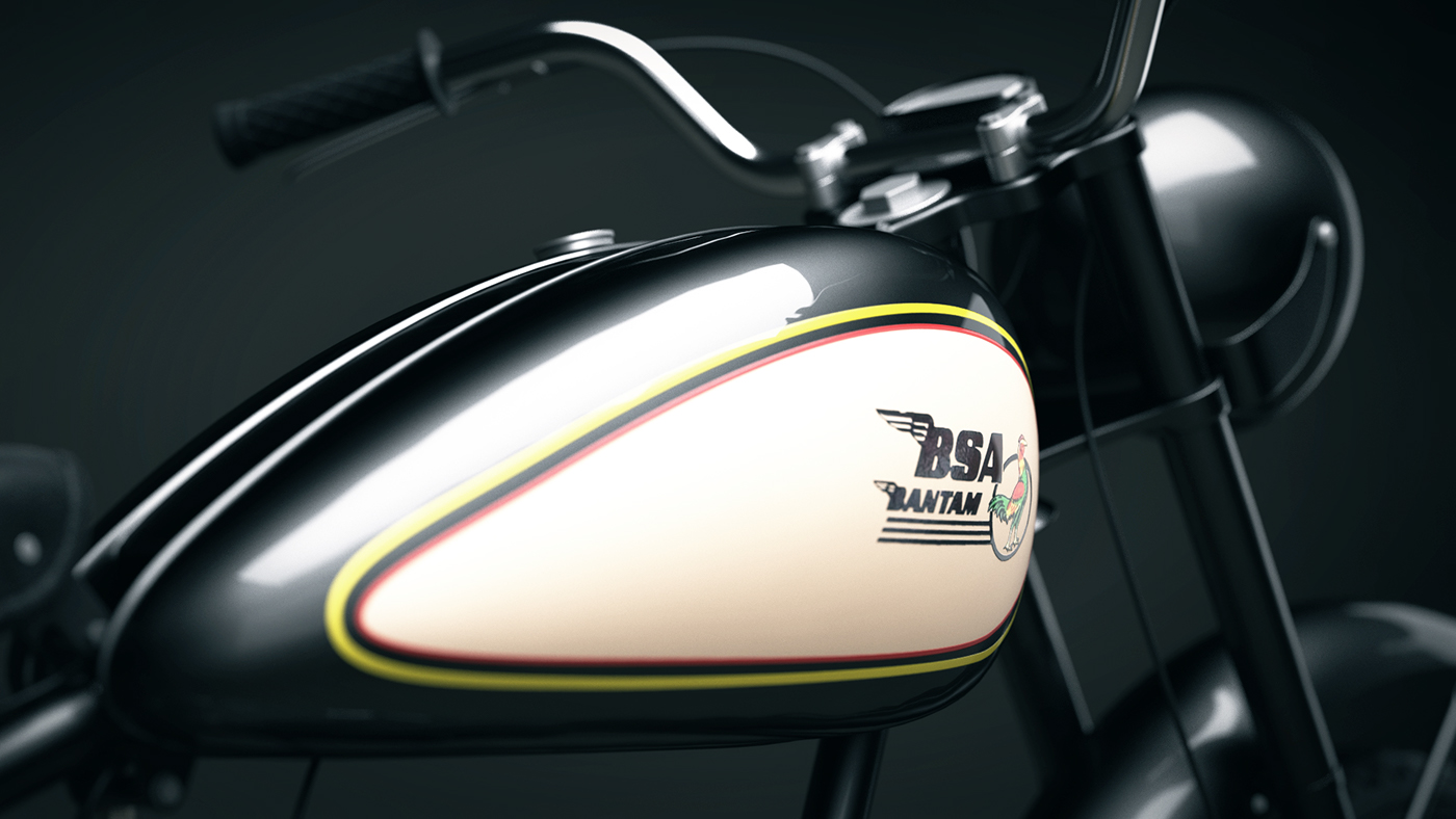 motorcycle，modeling，Render，Model，