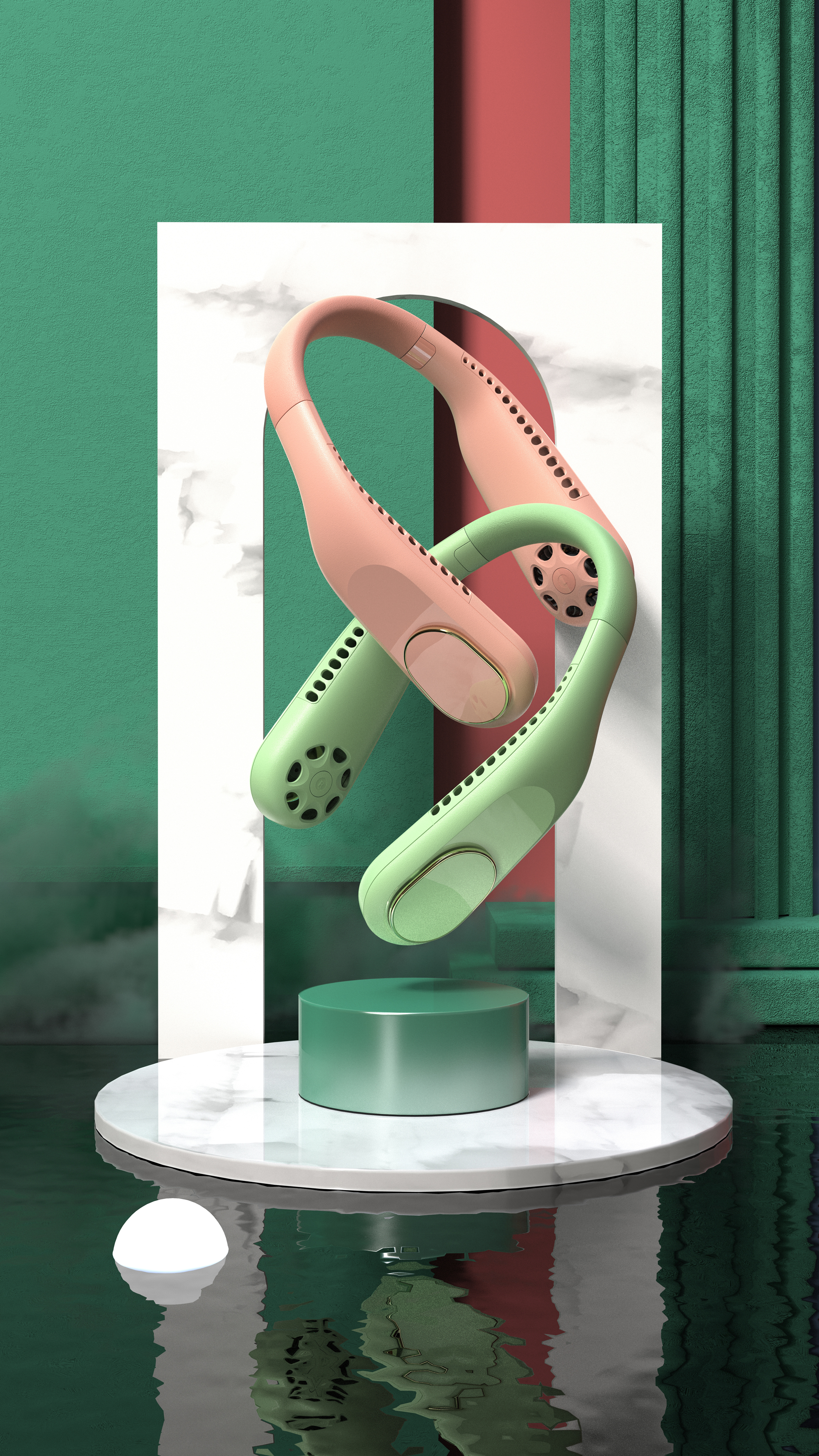 Hanging neck fan，Neck mounted fan，Fan，