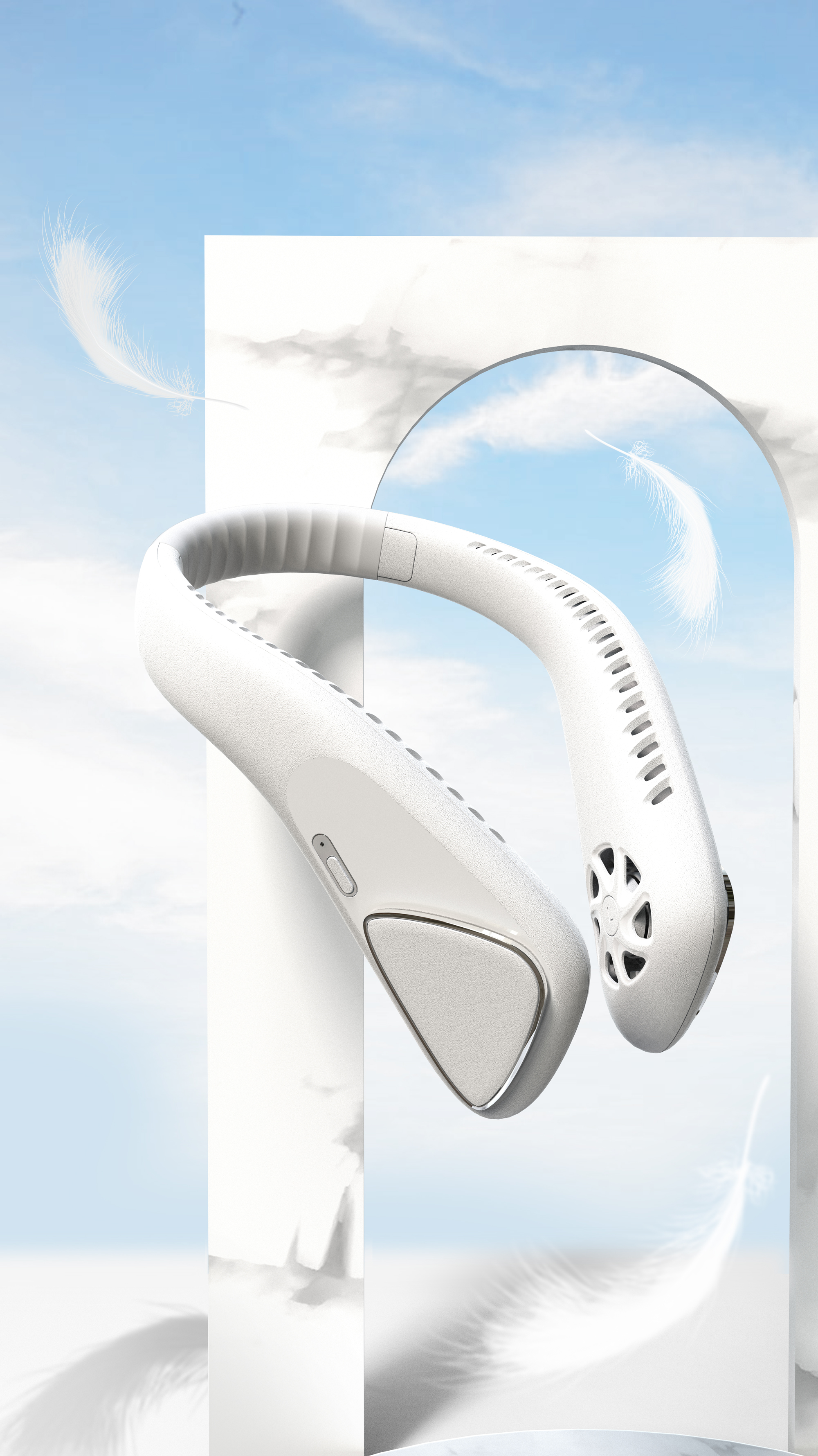 Hanging neck fan，Neck mounted fan，Fan，