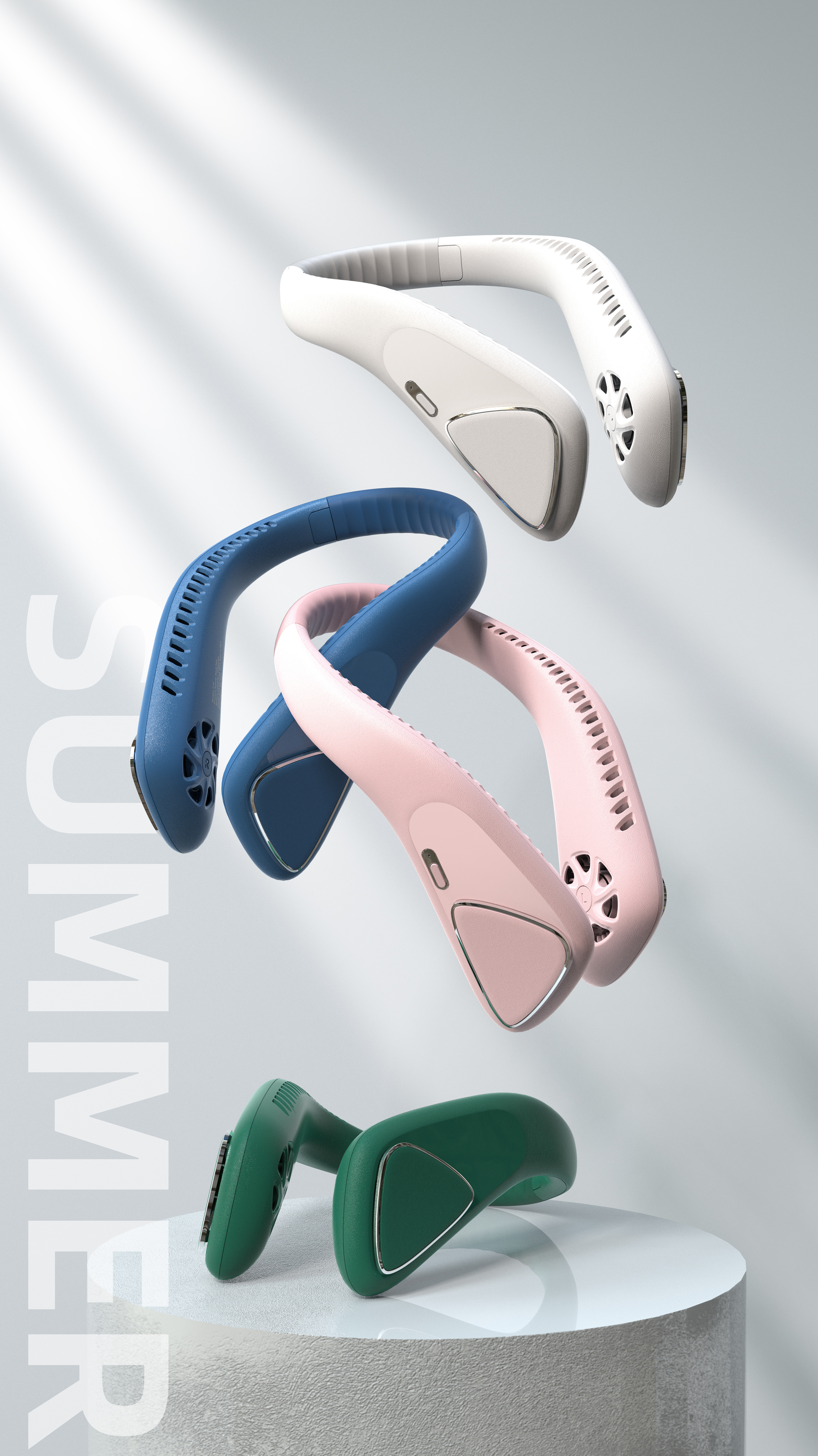 Hanging neck fan，Neck mounted fan，Fan，