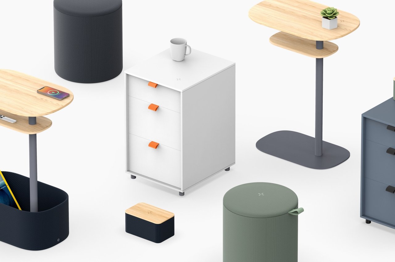 conceptual design，Design concept，Minimalist，Multifunctional furniture，Wireless charging products，