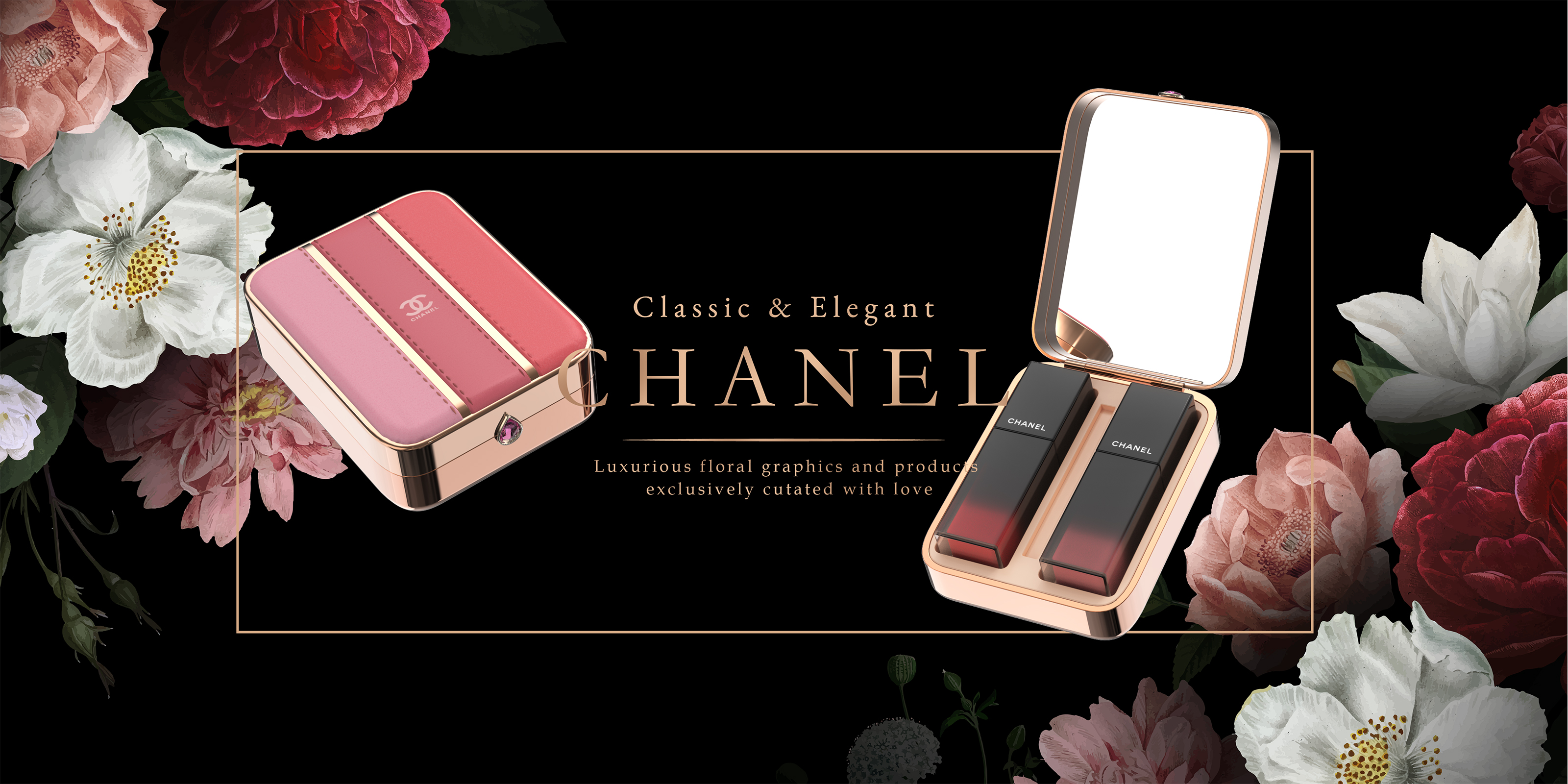 jewelry，Lipstick，Jewelry box design，high-end，delicate，