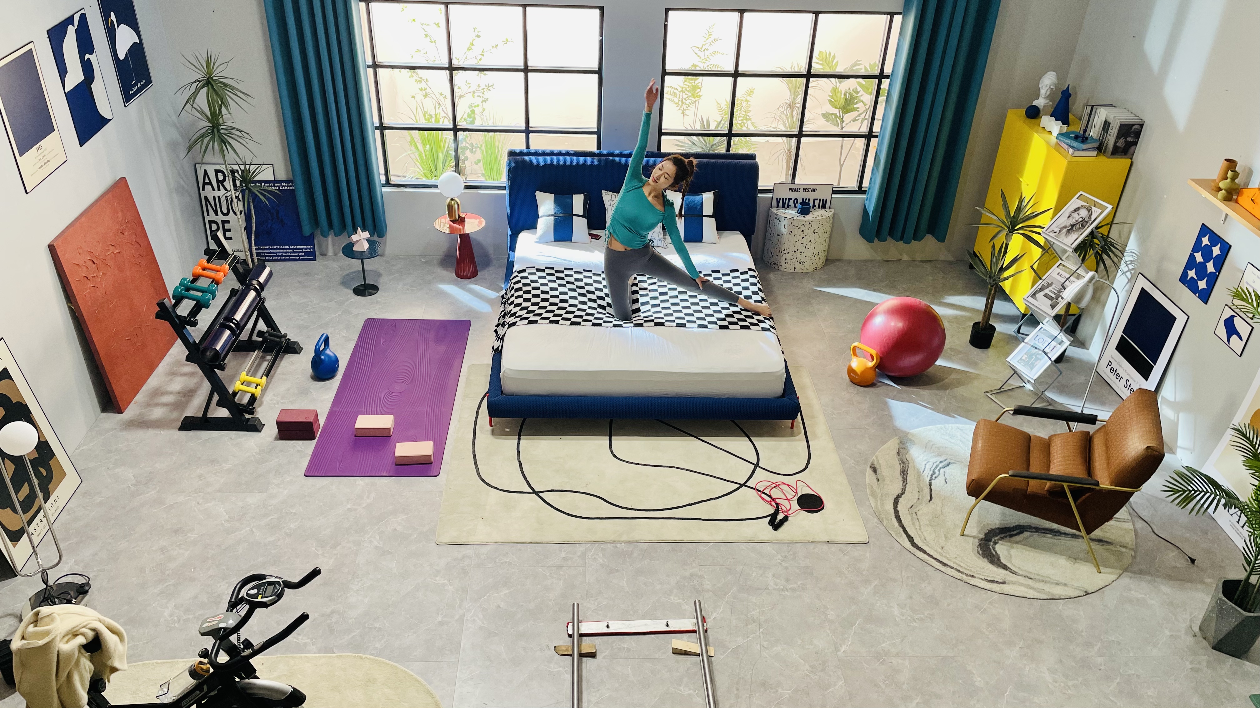 The concept of 3D mechanism pattern is introduced into the design of yoga mat.，