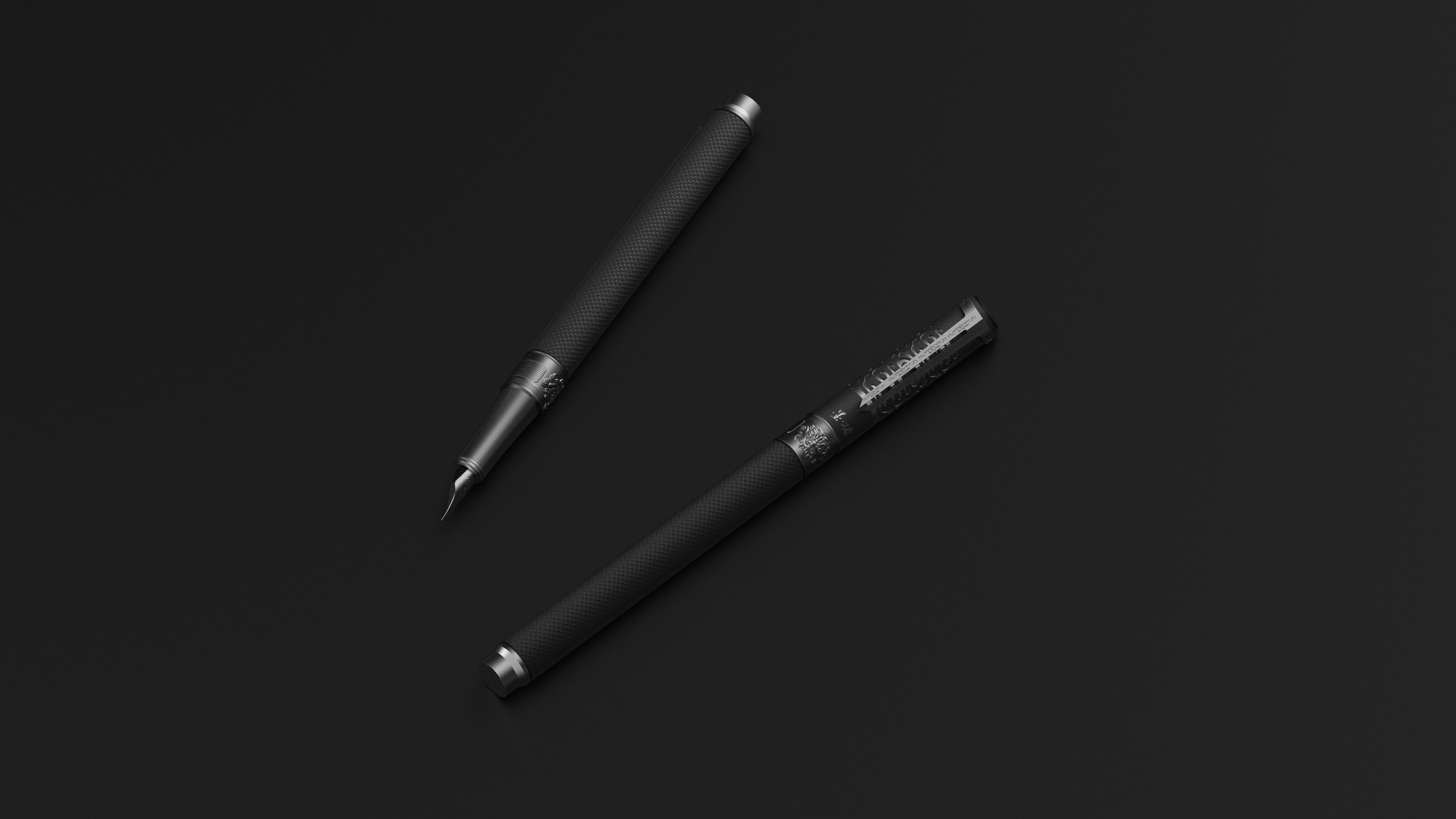 Pen，Signature pen，Retro，decorative pattern，