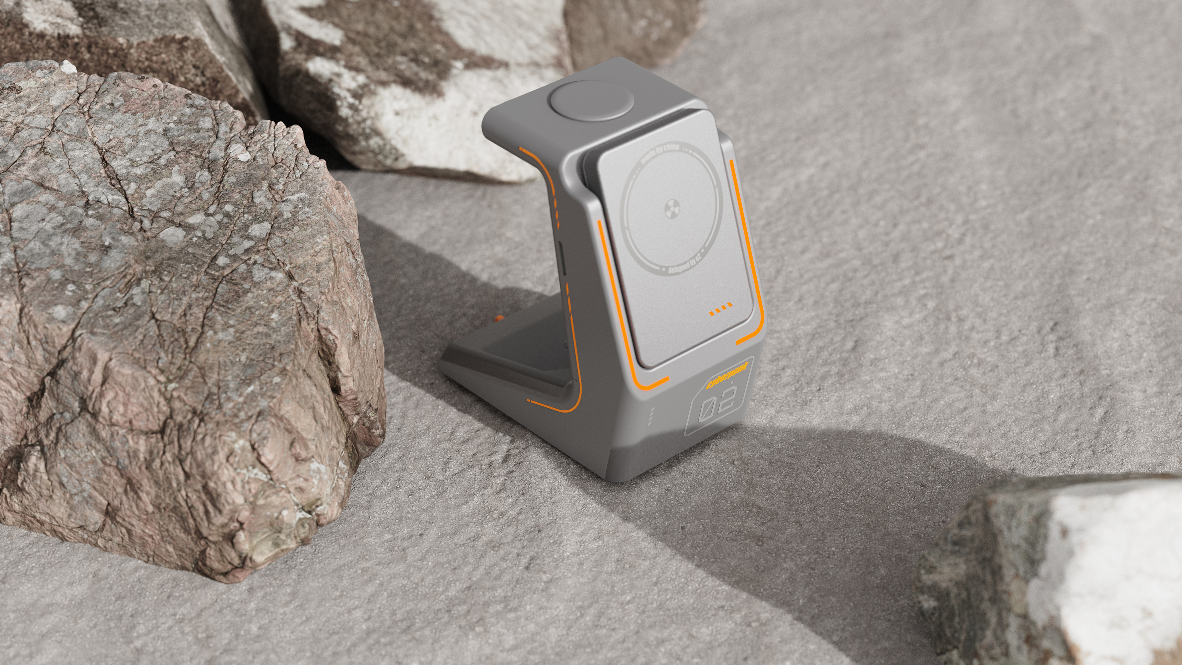 Wireless charging, magnetic suction, charging treasure, mobile phone bracket·，