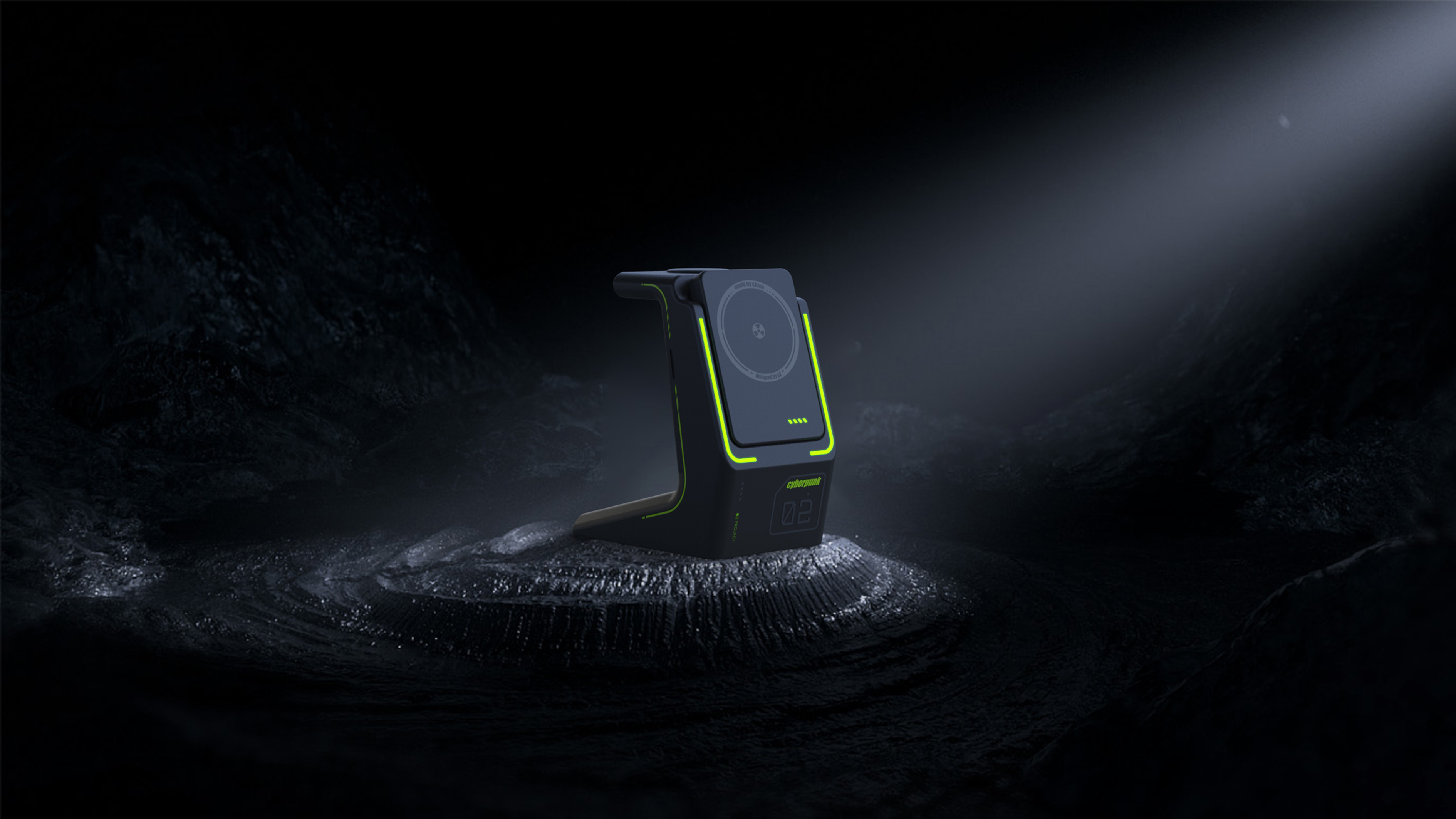 Wireless charging, magnetic suction, charging treasure, mobile phone bracket·，