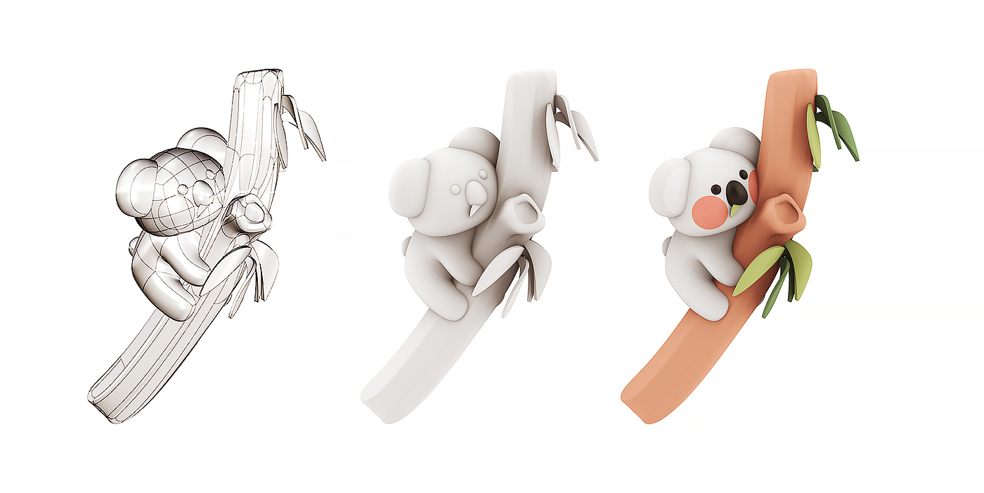 Humidifier，Cartoon style，Koala，tea with milk，