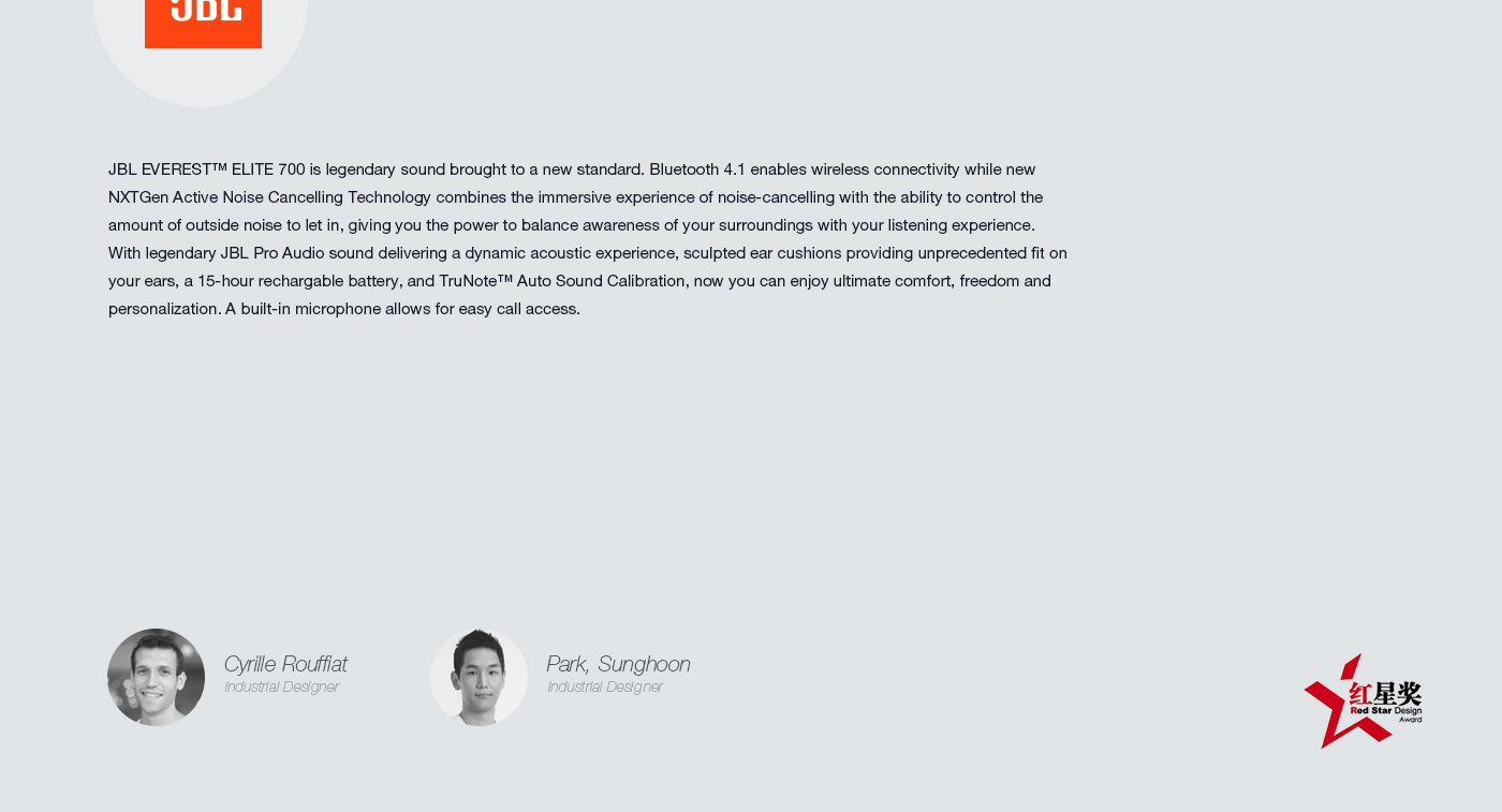 Earphone design，JBL EVEREST，smooth，Bluetooth，