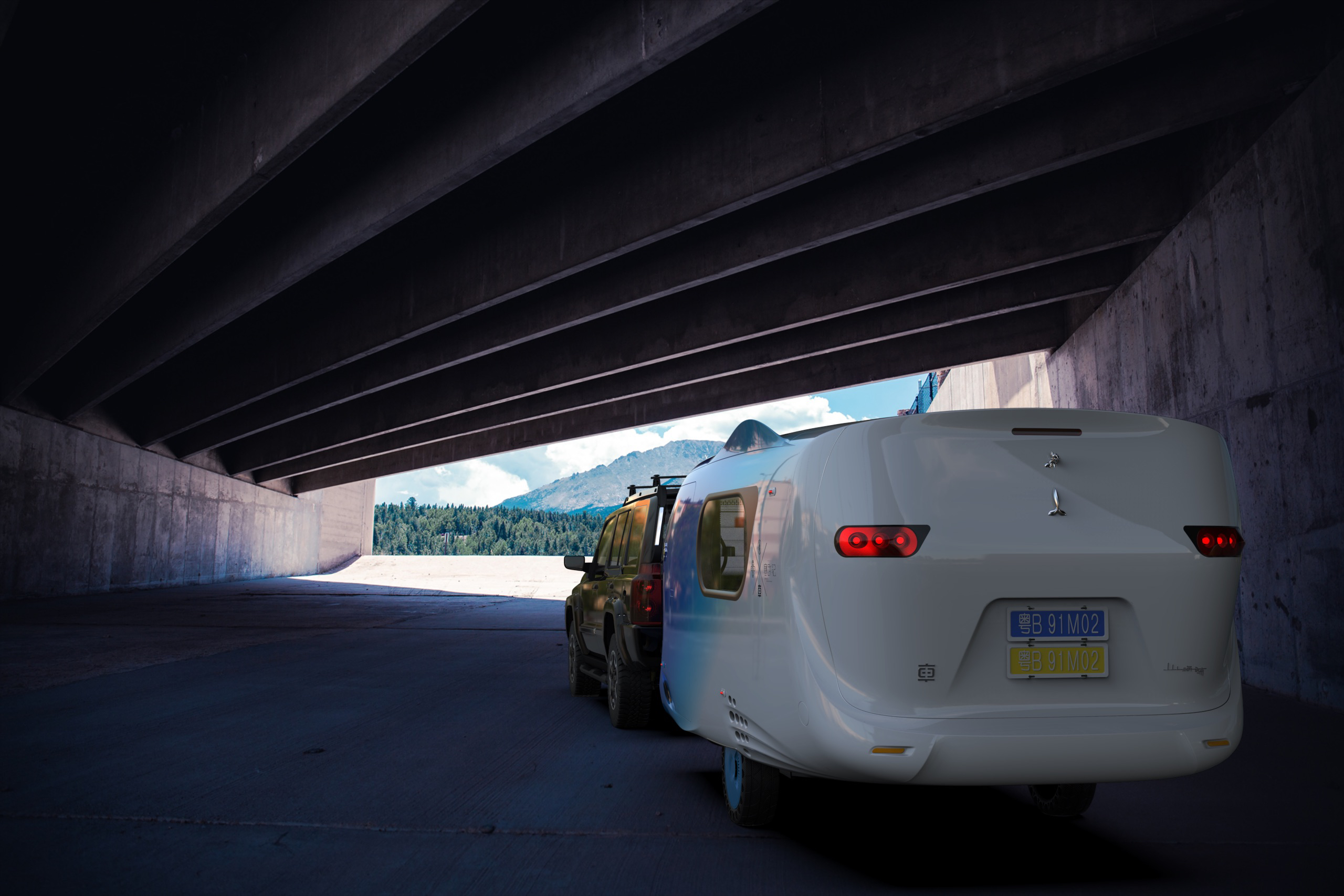 Touring car，Travel，outdoors，camping，Camp，Red dot award，traffic，vehicle，