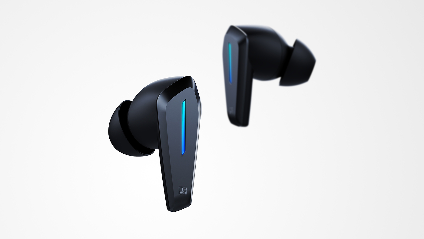 TWS耳机，游戏tws耳机设计，无线耳机设计，耳机ID外观设计，