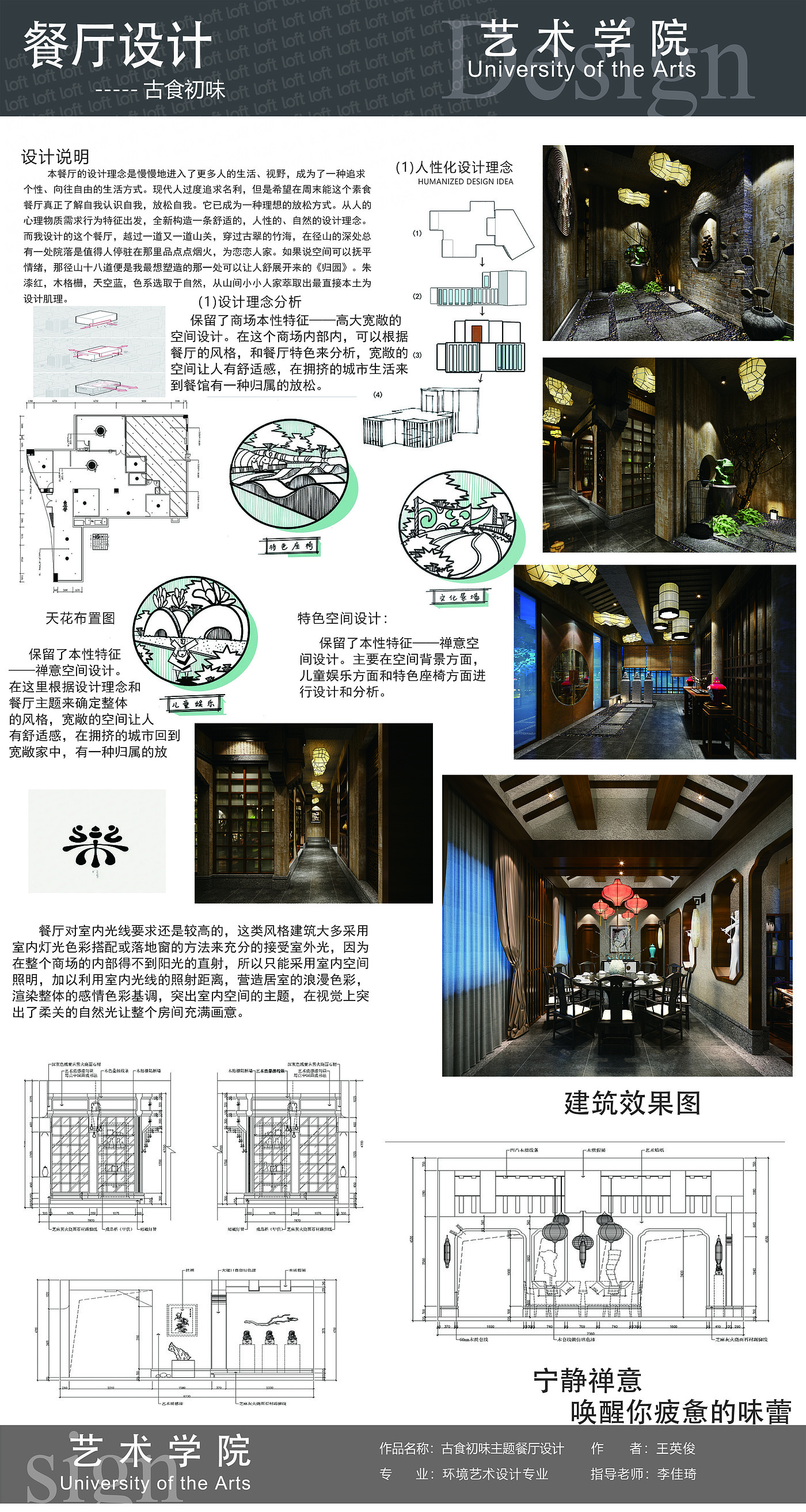 Restaurant design drawings，